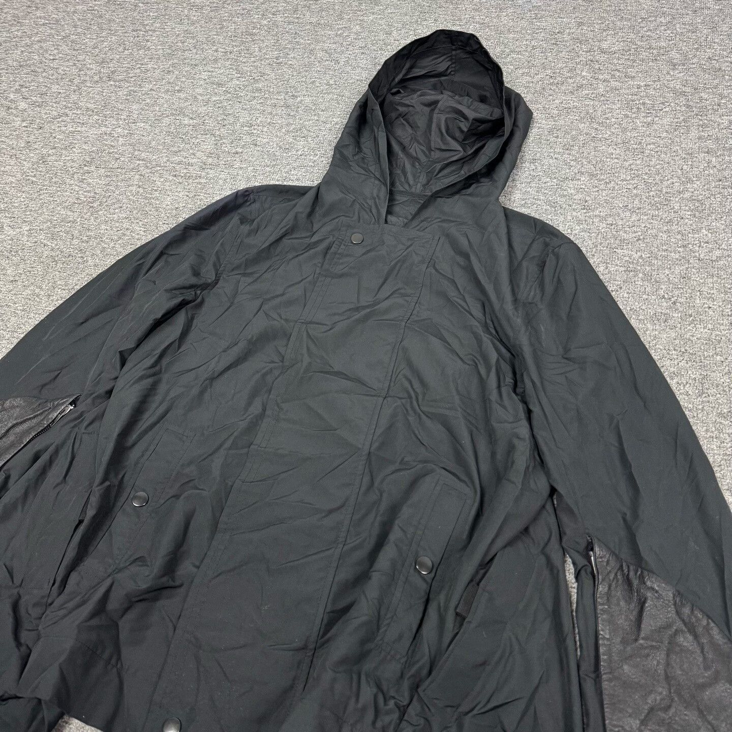 Rick Owens Rick Owens Leather Patch Hooded Jacket Size M Size US M / EU 48-50 / 2 - 5 Thumbnail
