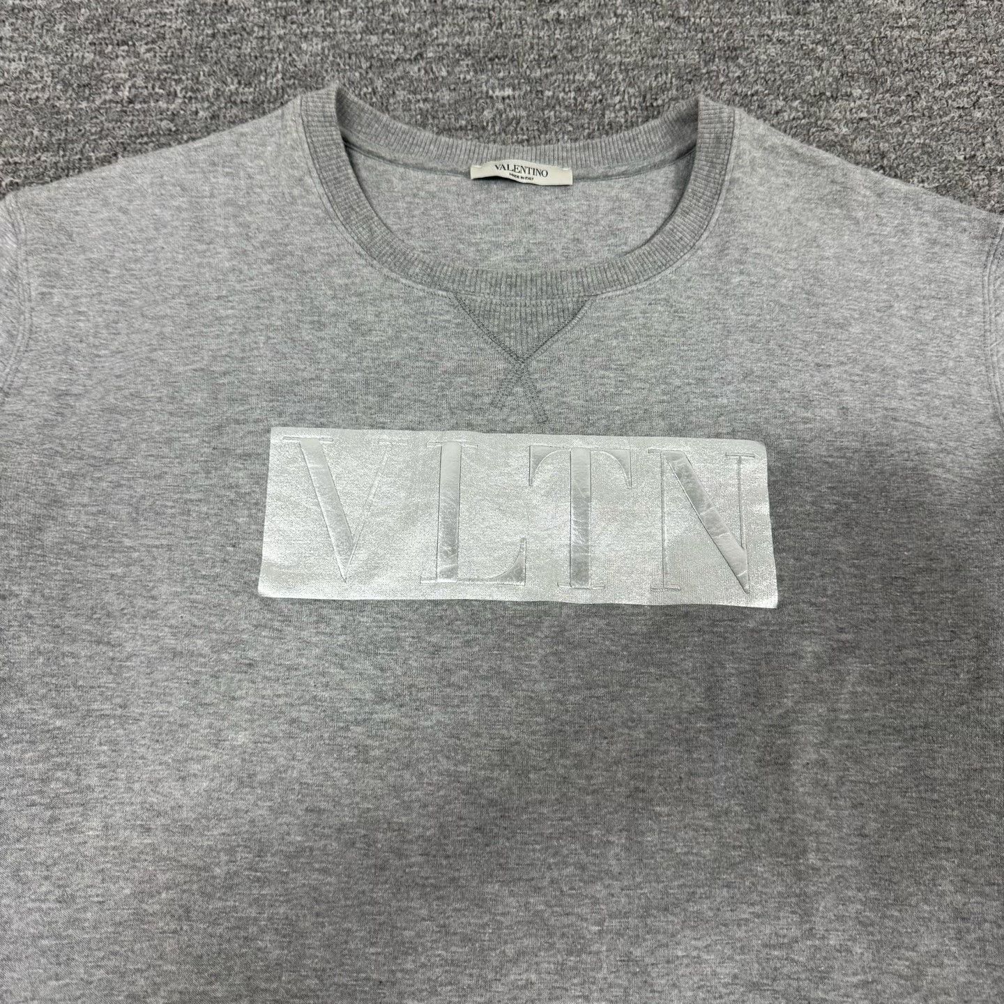 Valentino Valentino VLTN Logo Sweatshirt Gray Size M Size US M / EU 48-50 / 2 - 6 Thumbnail