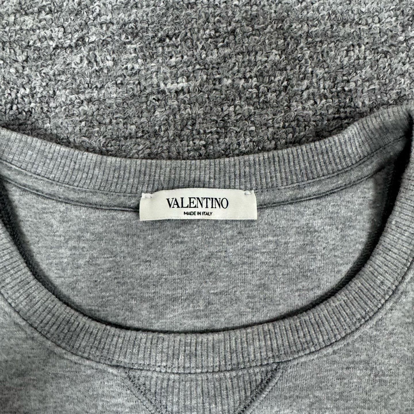 Valentino Valentino VLTN Logo Sweatshirt Gray Size M Size US M / EU 48-50 / 2 - 7 Thumbnail