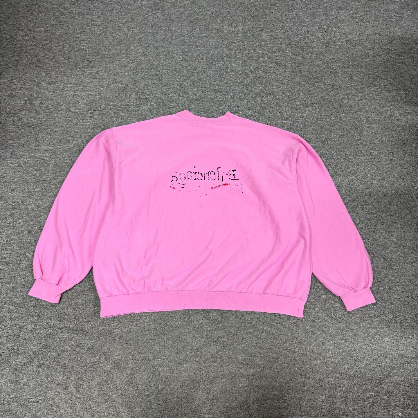Balenciaga Balenciaga Pink Embroidered Logo Sweatshirt 3 Size L / US 10 / IT 46 - 3 Thumbnail