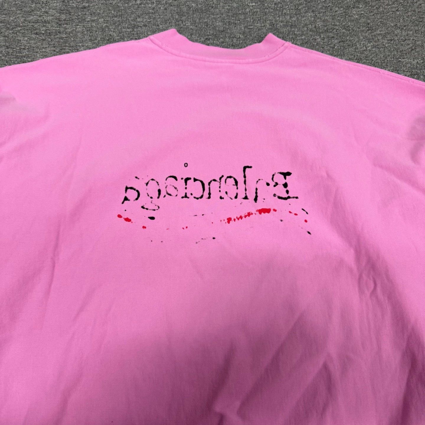 Balenciaga Balenciaga Pink Embroidered Logo Sweatshirt 3 Size L / US 10 / IT 46 - 8 Thumbnail