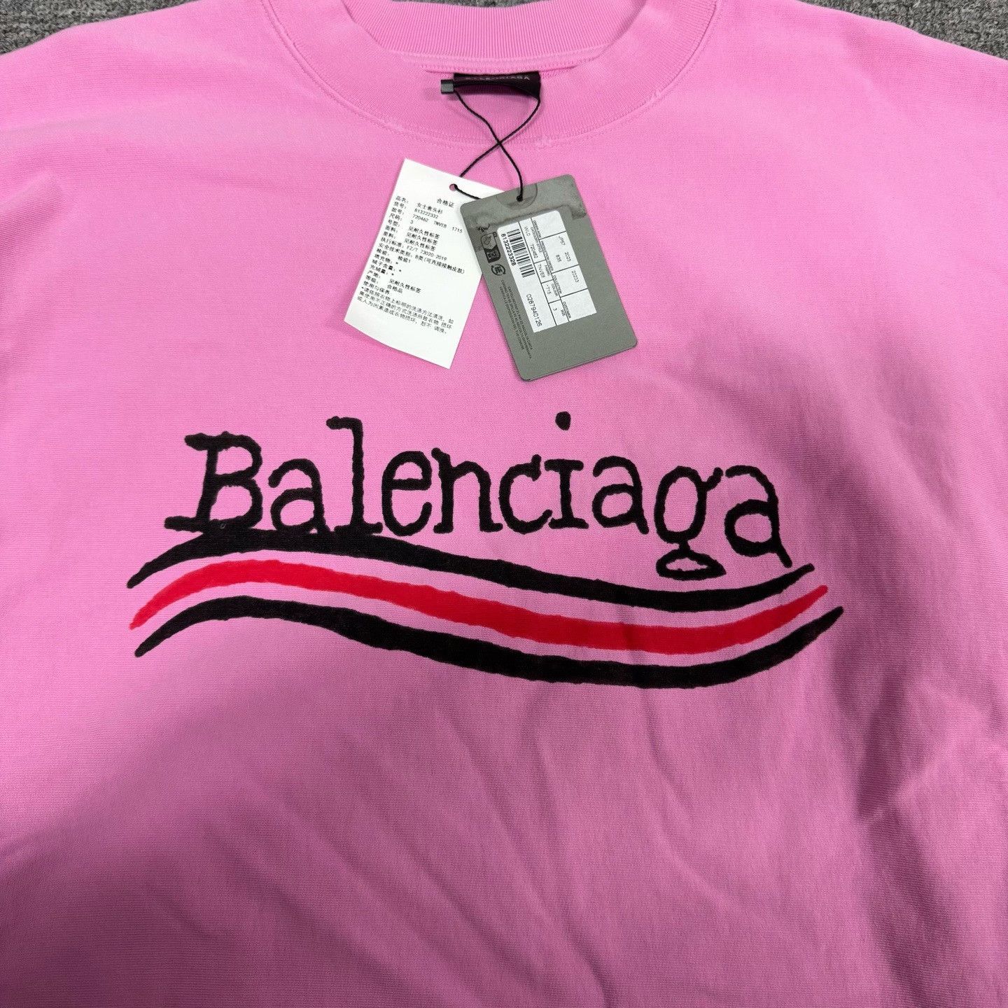 Balenciaga Balenciaga Pink Embroidered Logo Sweatshirt 3 Size L / US 10 / IT 46 - 6 Thumbnail