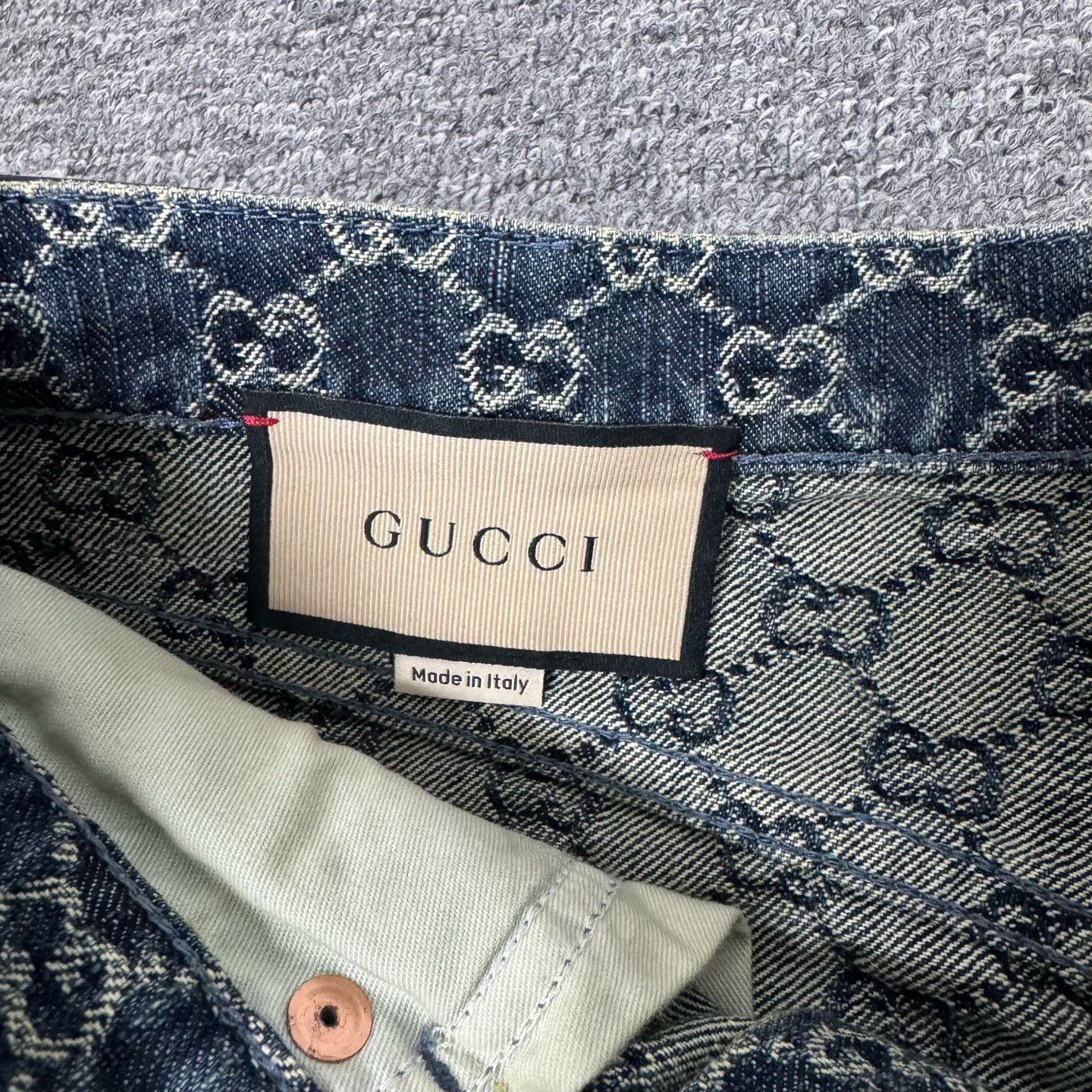 Gucci Gucci Monogram Washed Denim Jeans Size 26 Size US 26 / EU 42 - 6 Thumbnail