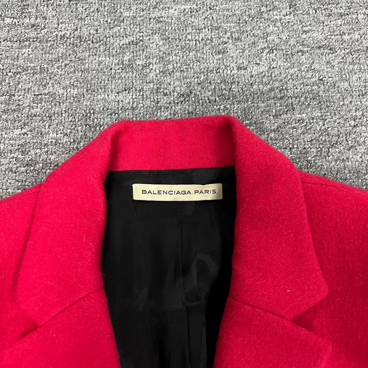 Balenciaga Balenciaga Red Wool Double Breasted Coat FR 38 Size S / US 4 / IT 40 - 6 Thumbnail