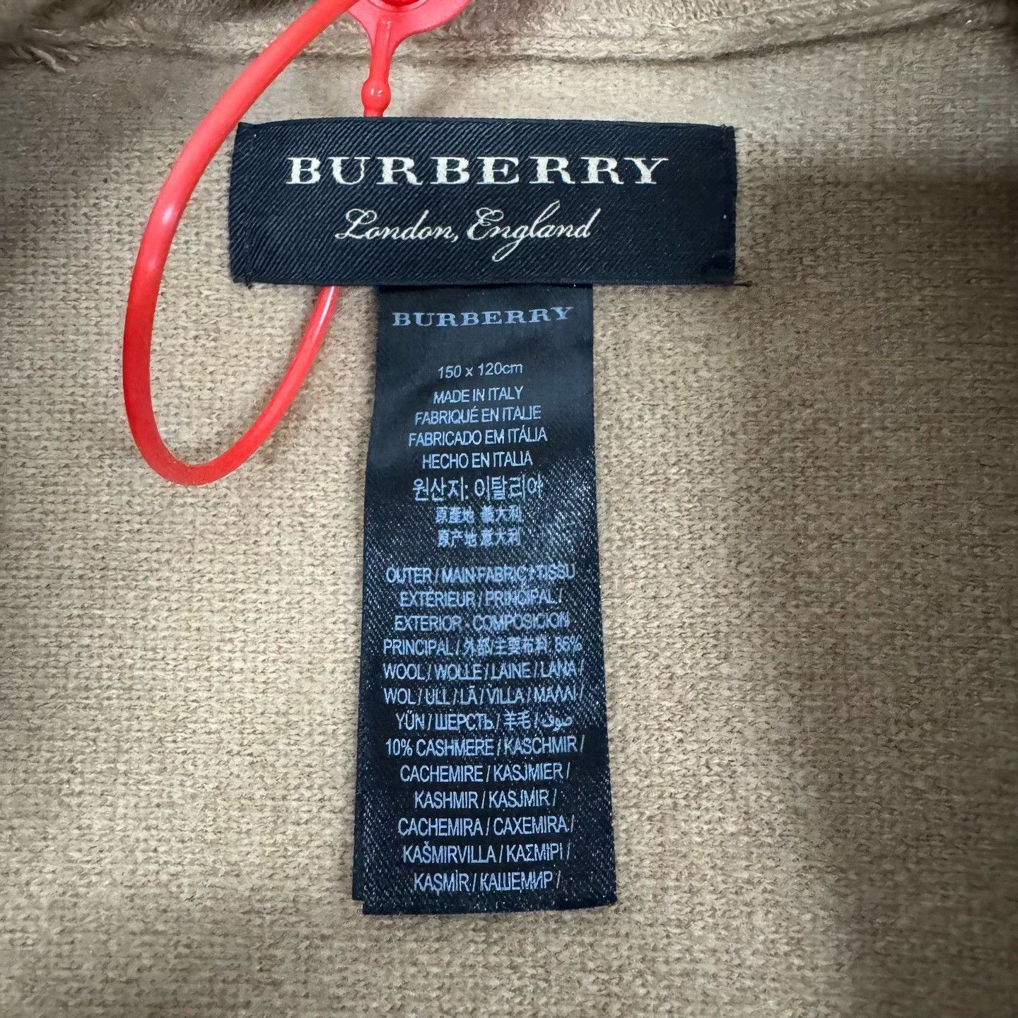 Burberry Burberry Logo Wool Cashmere Hooded Cape ONE SIZE Size ONE SIZE - 6 Thumbnail