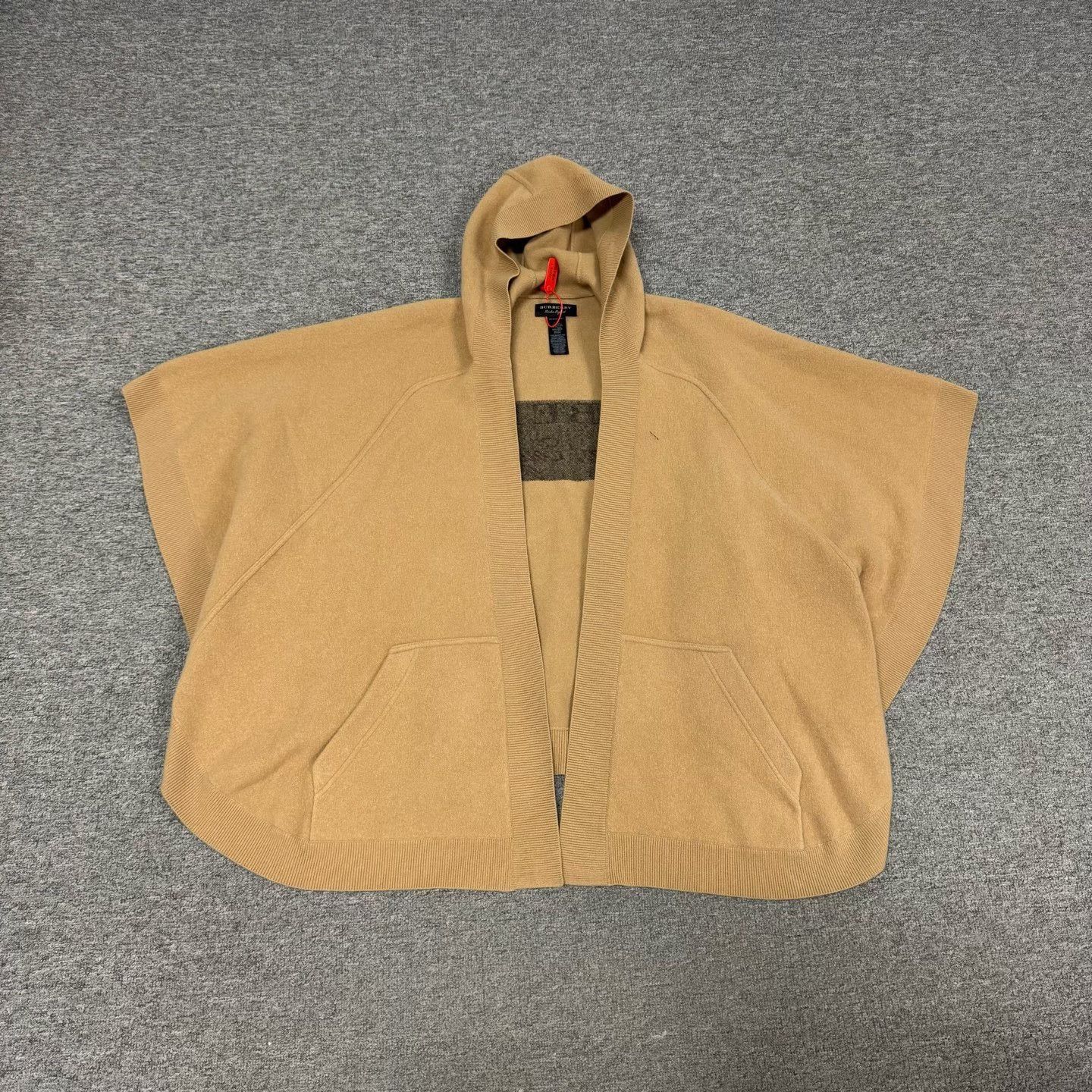 Burberry Burberry Logo Wool Cashmere Hooded Cape ONE SIZE Size ONE SIZE - 2 Thumbnail