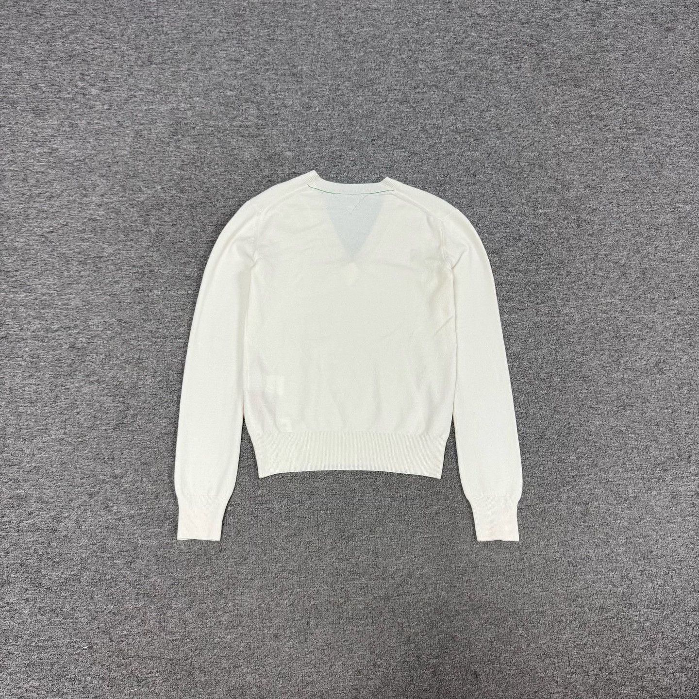 Bottega Veneta Bottega Veneta White Wool V-Neck Sweater Size S Size US S / EU 44-46 / 1 - 3 Thumbnail