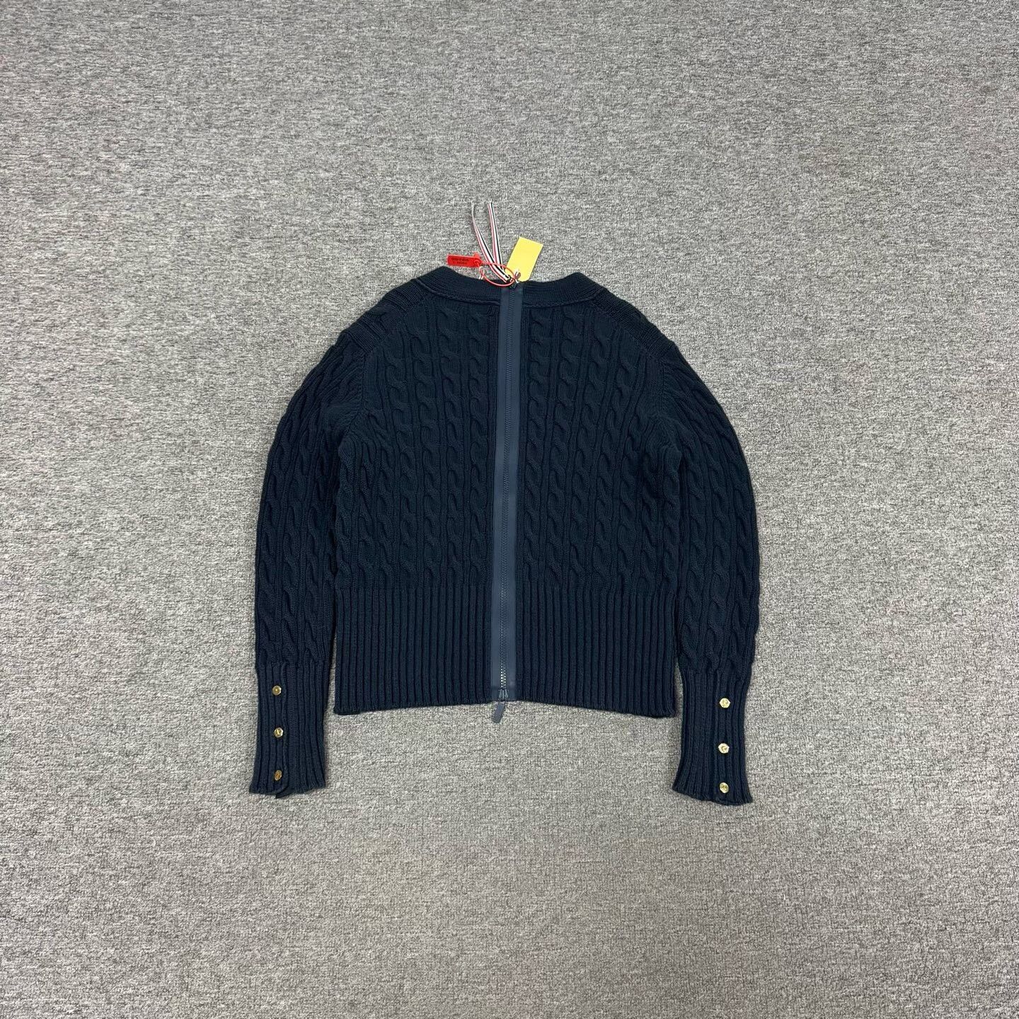 Thom Browne Thom Browne Back Zip Cable Knit Cardigan Size 1 Size US S / EU 44-46 / 1 - 4 Thumbnail