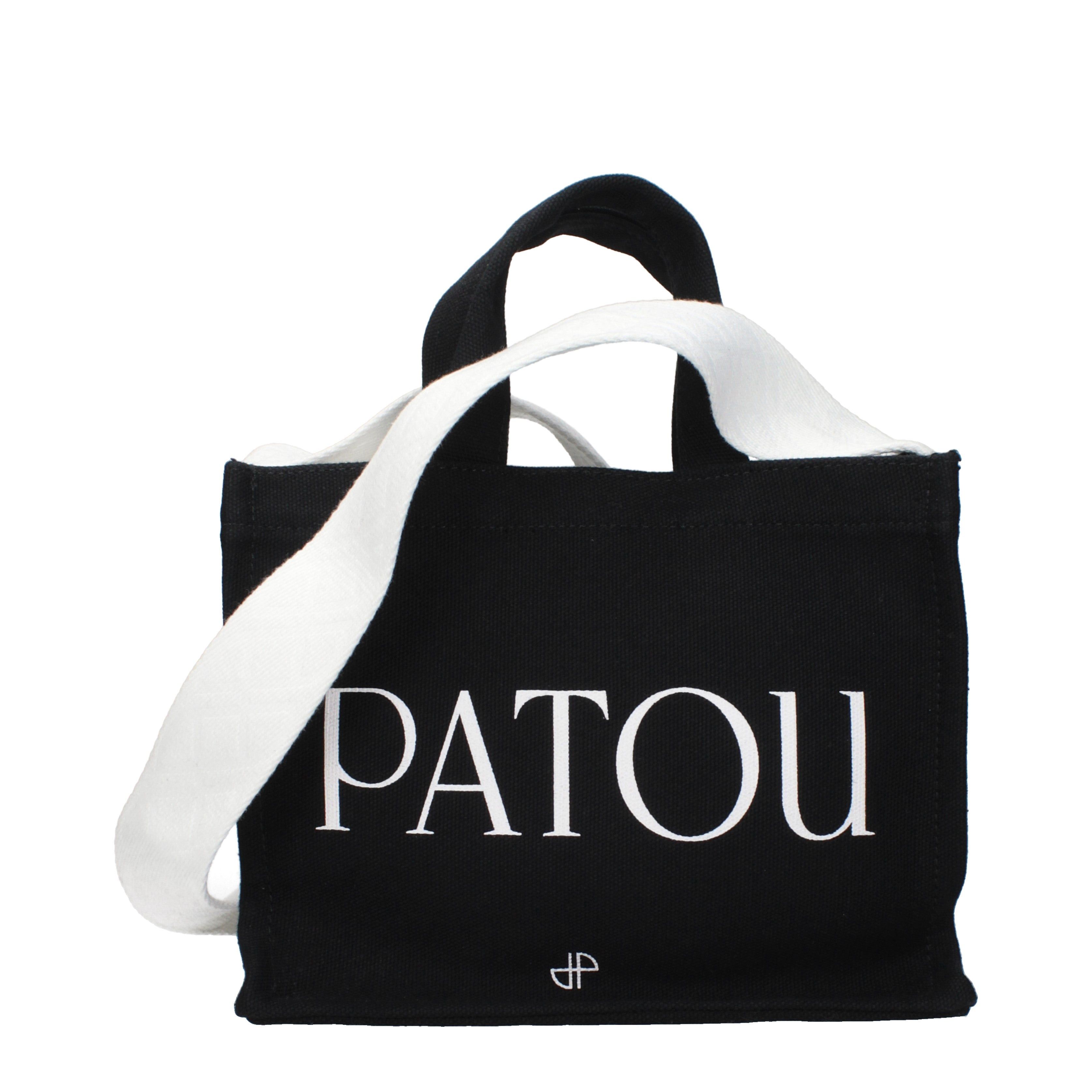Patou Patou Handbags Women Cotton Black Size ONE SIZE - 3 Thumbnail
