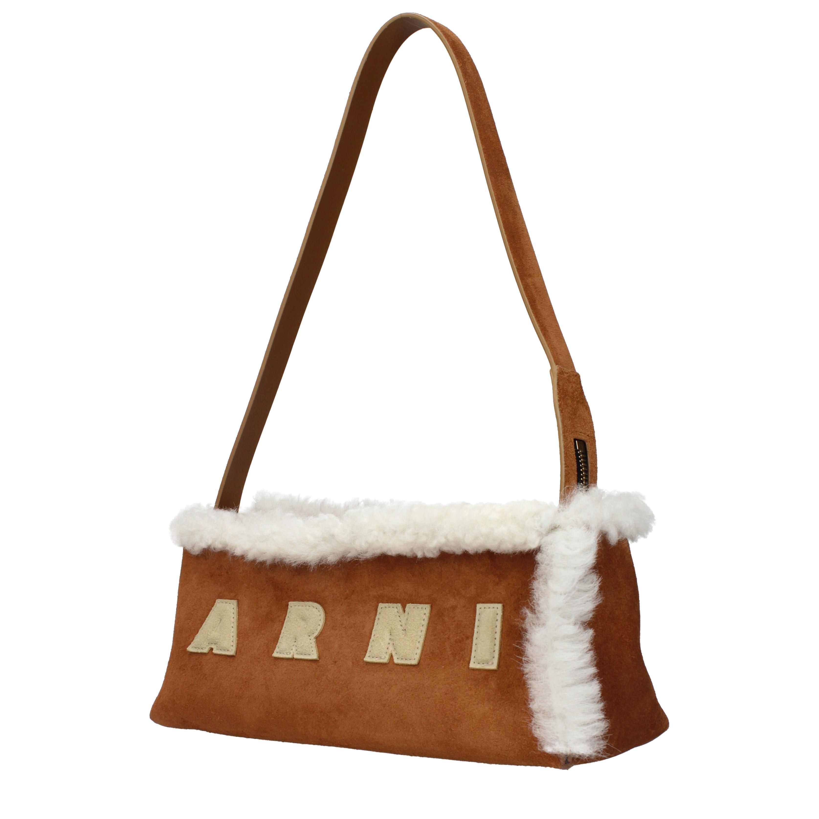 Marni Marni Shoulder Bags Women Suede Brown Size ONE SIZE - 2 Thumbnail