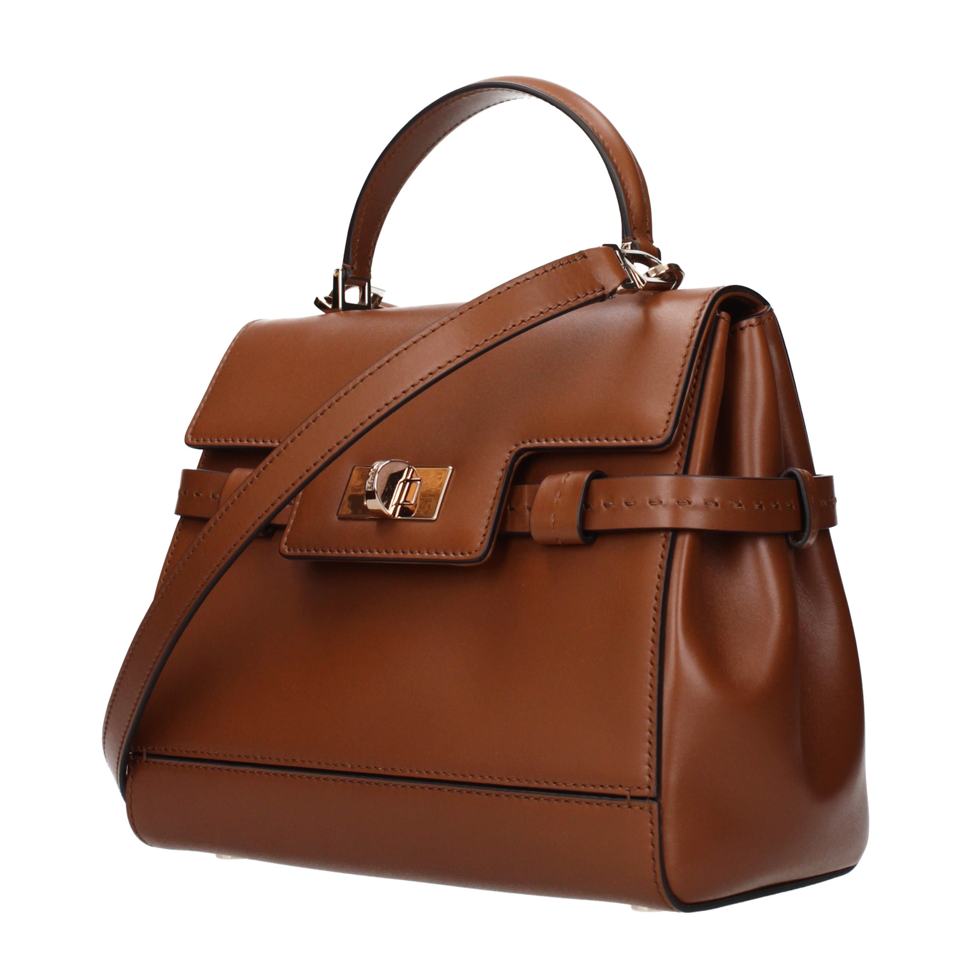Max Mara Max Mara Handbags Women Leather Brown Size ONE SIZE - 2 Thumbnail