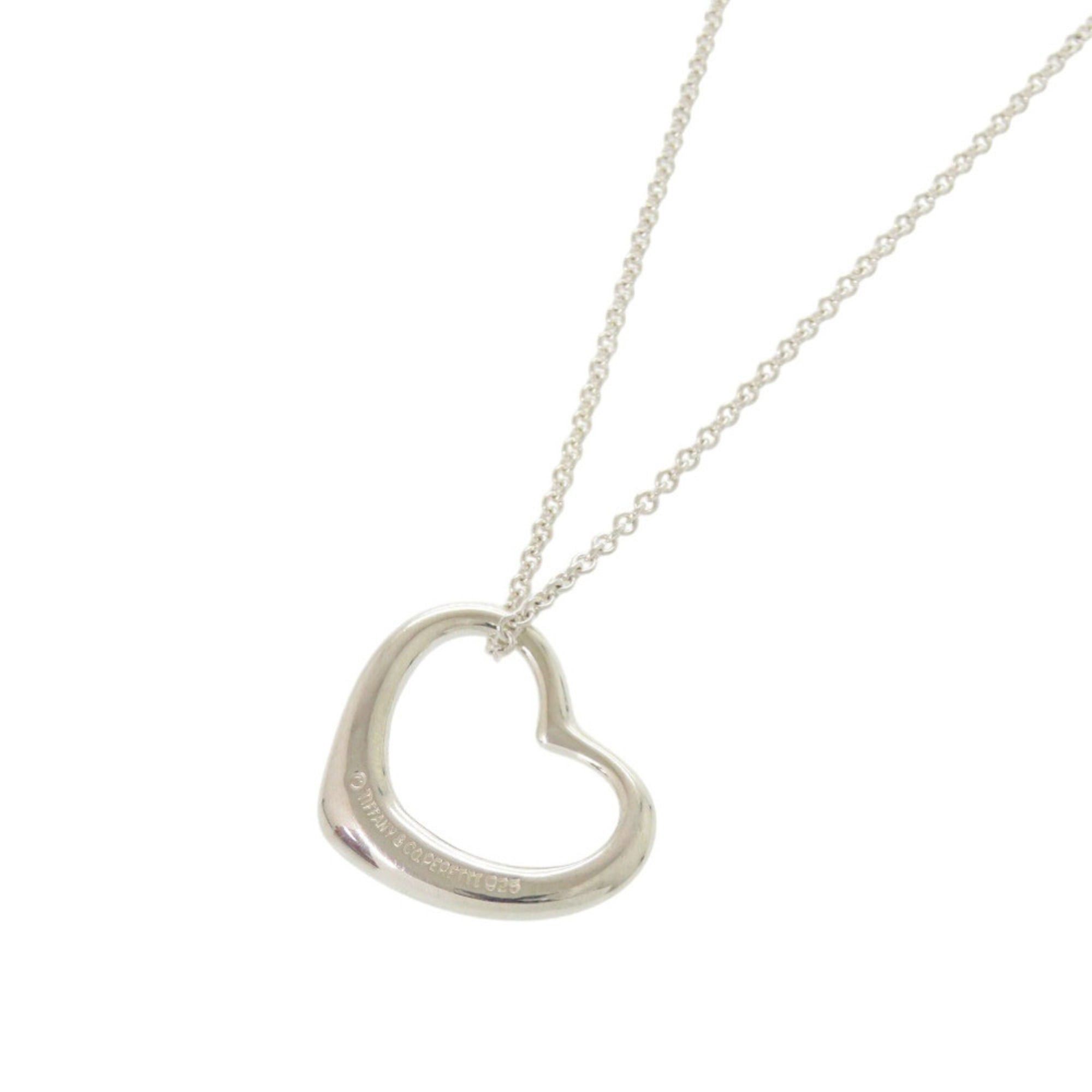 Tiffany & Co. Excellent condition Tiffany & Co. Open Heart Elsa Peretti necklace, sterling silver 925, item number 1076. Size ONE SIZE - 3 Thumbnail