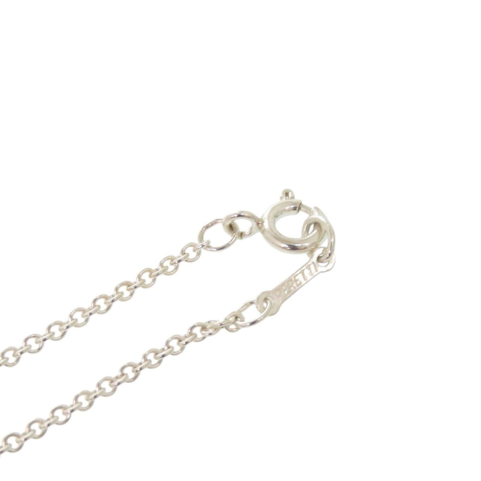 Tiffany & Co. Excellent condition Tiffany & Co. Open Heart Elsa Peretti necklace, sterling silver 925, item number 1076. Size ONE SIZE - 4 Thumbnail