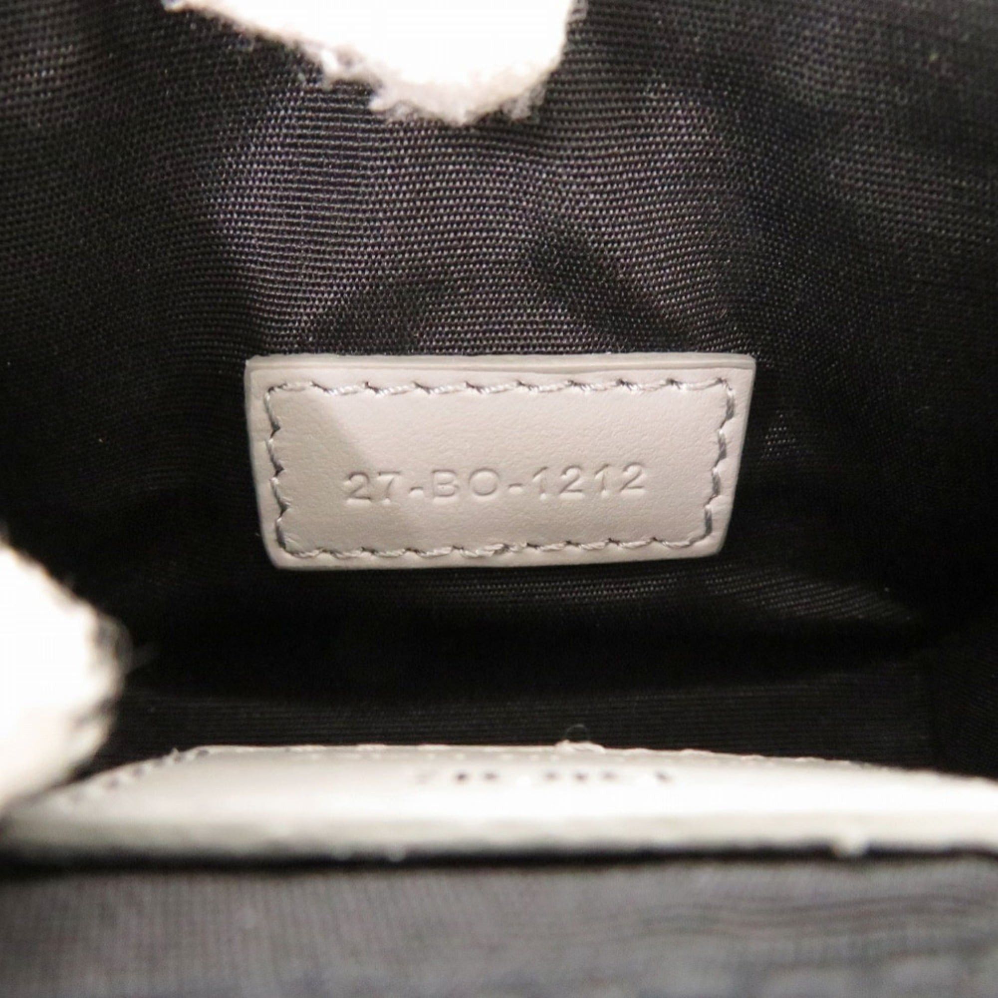 Dior Christian Dior Like New Dior Saddle CD Diamond Leather Grey Business Card Holder/Card Case Wallet 0358Dior Size ONE SIZE - 9 Thumbnail