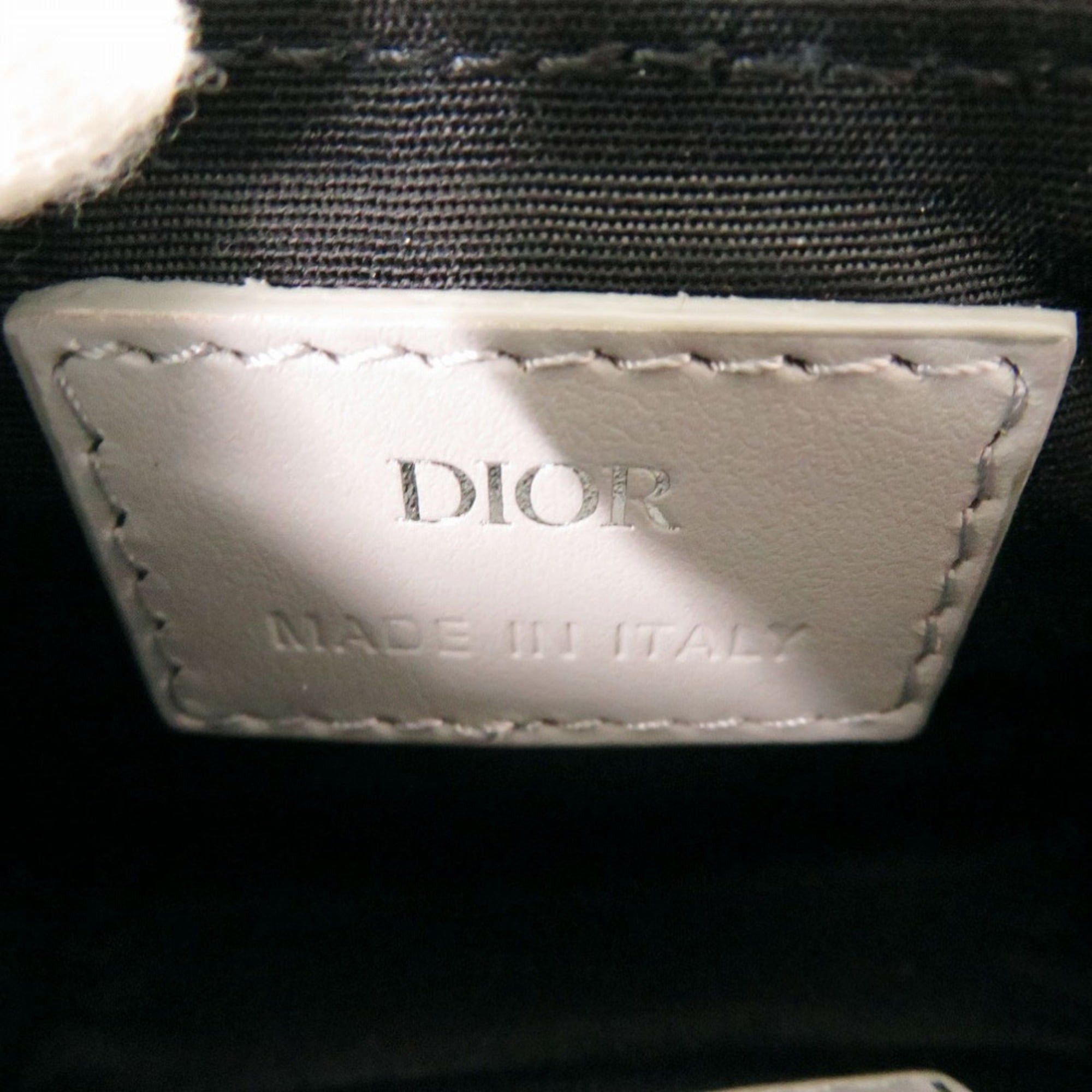 Dior Christian Dior Like New Dior Saddle CD Diamond Leather Grey Business Card Holder/Card Case Wallet 0358Dior Size ONE SIZE - 8 Thumbnail