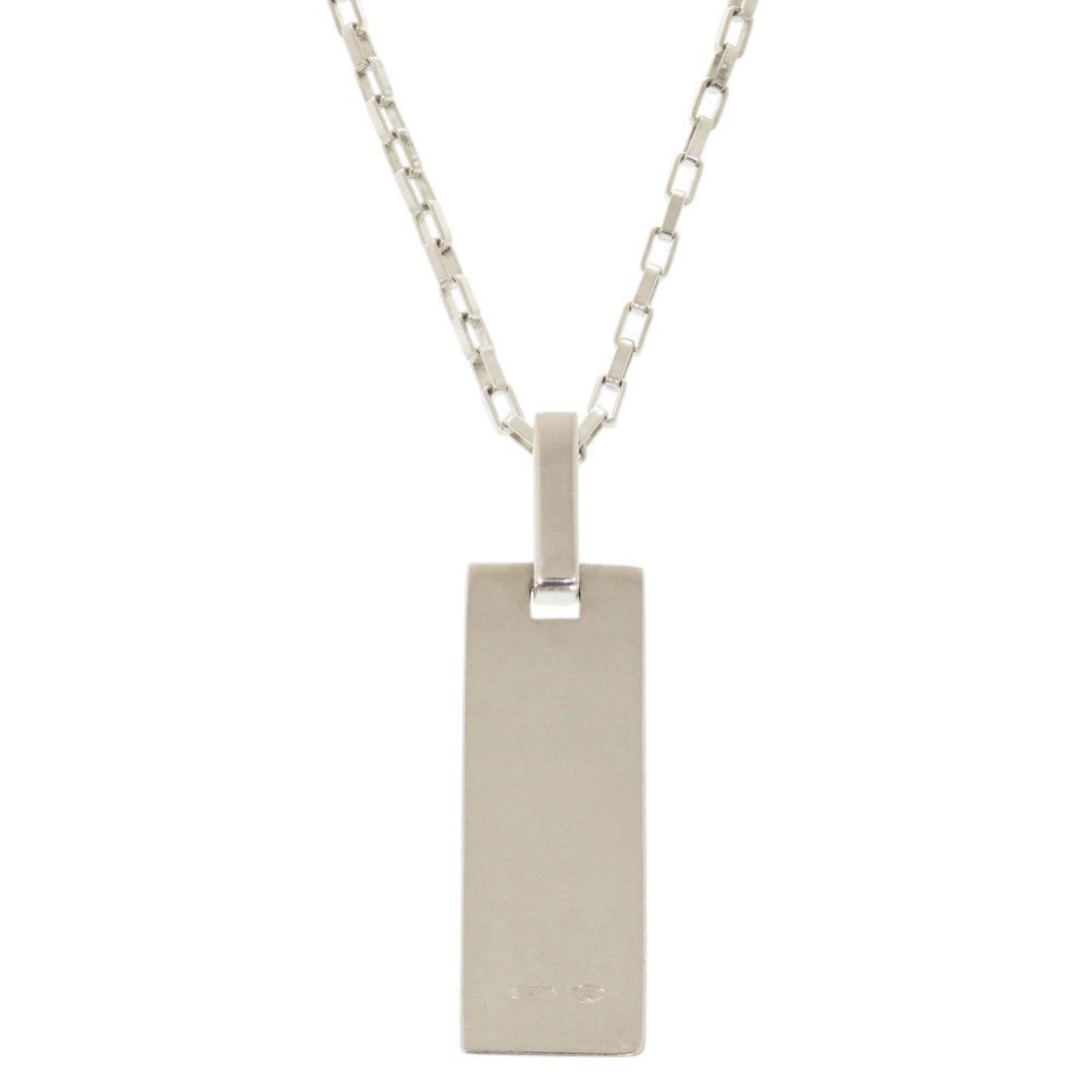 Gucci Gucci Logo Plate Sterling Silver 925 Necklace Pendant 1644GUCCI Size ONE SIZE - 2 Thumbnail