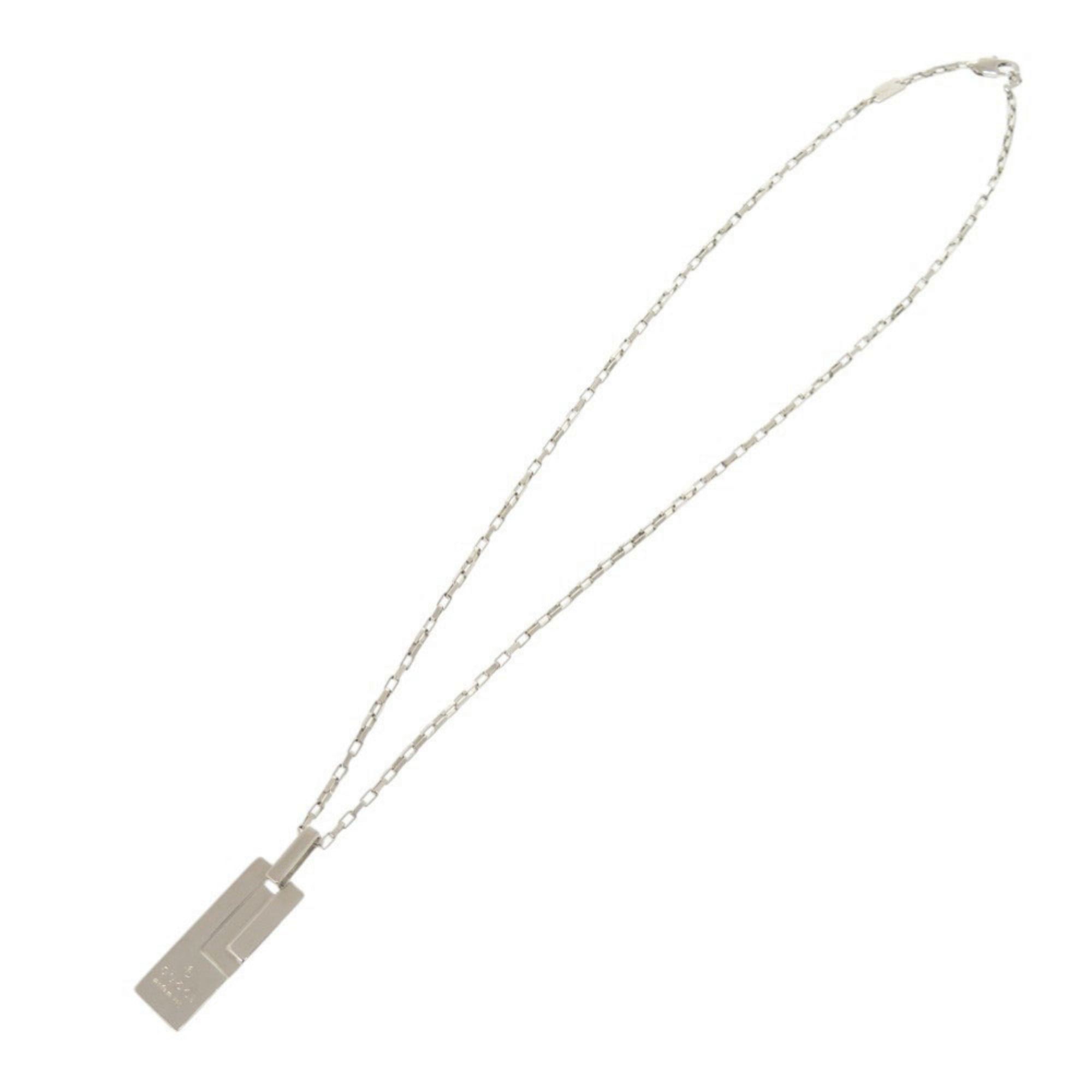 Gucci Gucci Logo Plate Sterling Silver 925 Necklace Pendant 1644GUCCI Size ONE SIZE - 3 Thumbnail