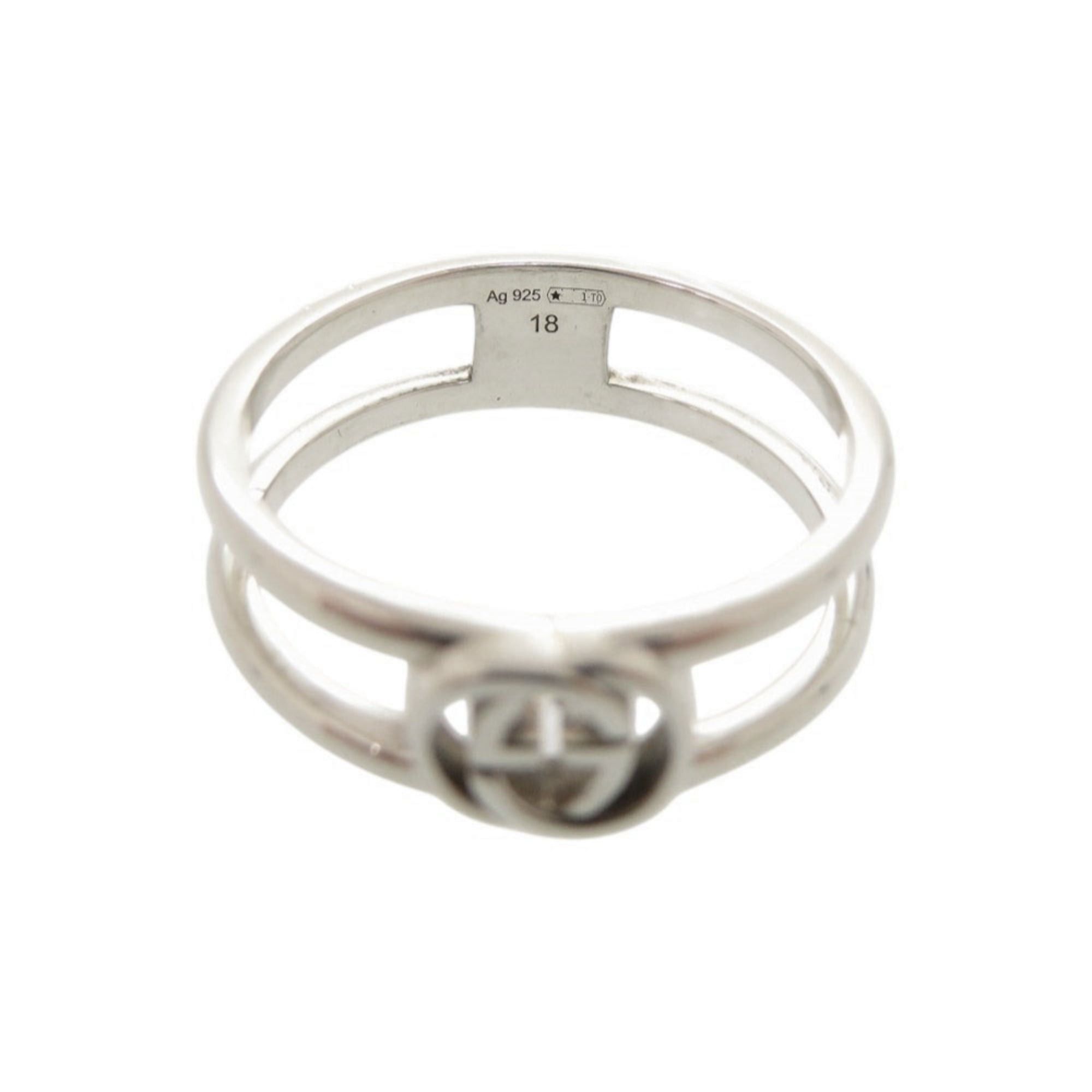 Gucci Gucci Interlocking G #18 (approx. 1) Sterling Silver 925 Ring 1643GUCCI Size ONE SIZE - 5 Thumbnail