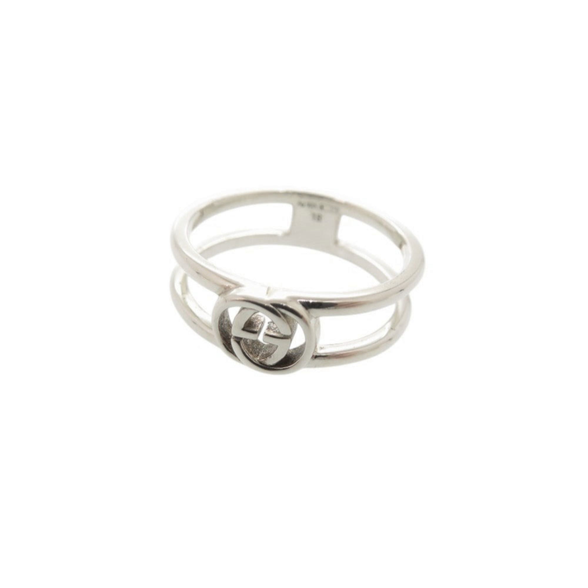Gucci Gucci Interlocking G #18 (approx. 1) Sterling Silver 925 Ring 1643GUCCI Size ONE SIZE - 7 Thumbnail