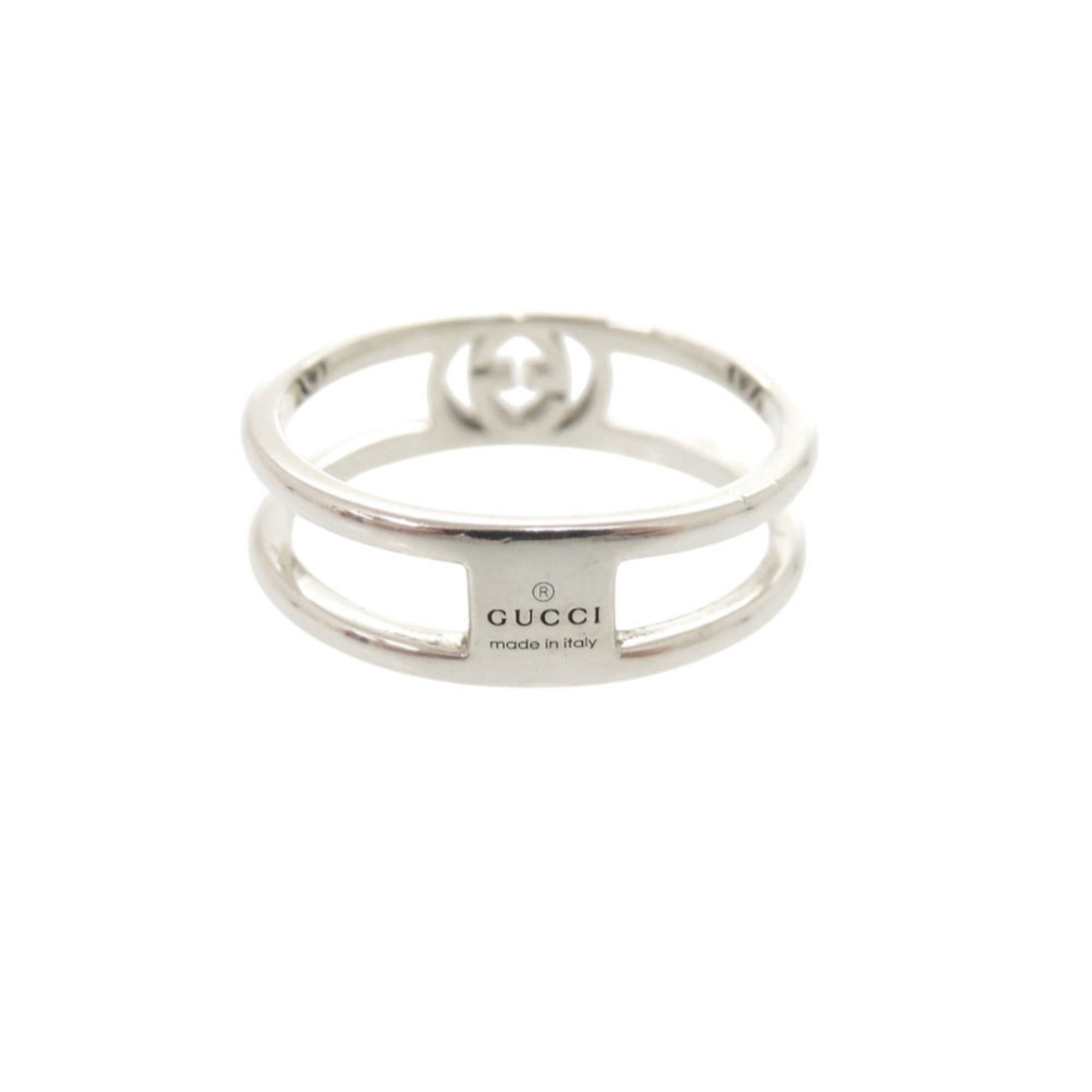 Gucci Gucci Interlocking G #18 (approx. 1) Sterling Silver 925 Ring 1643GUCCI Size ONE SIZE - 6 Thumbnail