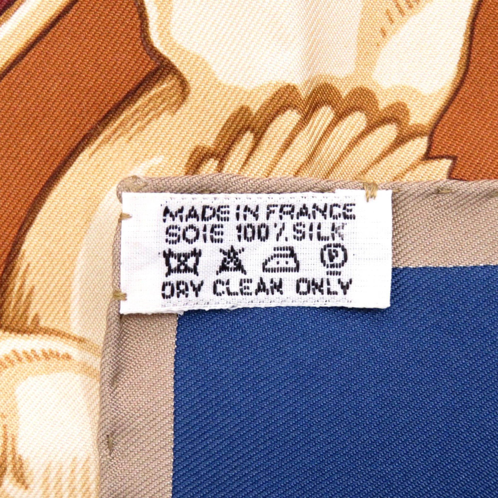 Hermes Excellent condition Hermes Carre 90 RYTHMES DU MONDE (Rhythms of the World) silk scarf/muffler 1116HERMES Size ONE SIZE - 3 Thumbnail
