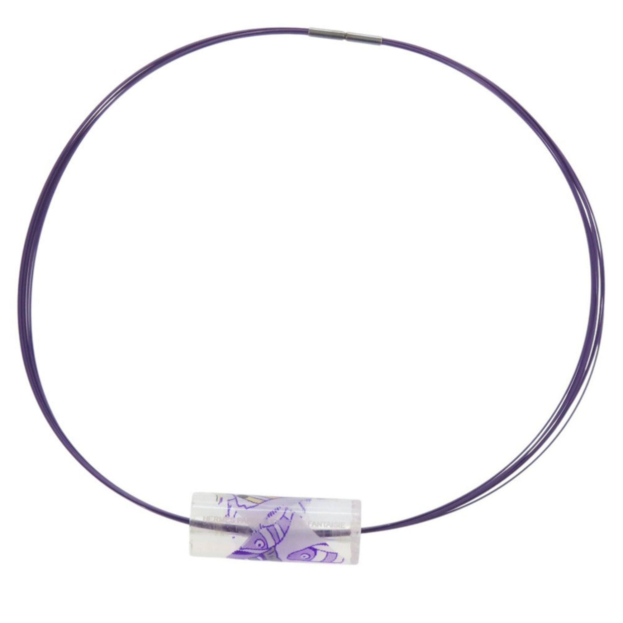 Hermes Excellent condition Hermes Lisine purple choker with fish design 0014HERMES Size ONE SIZE - 2 Thumbnail