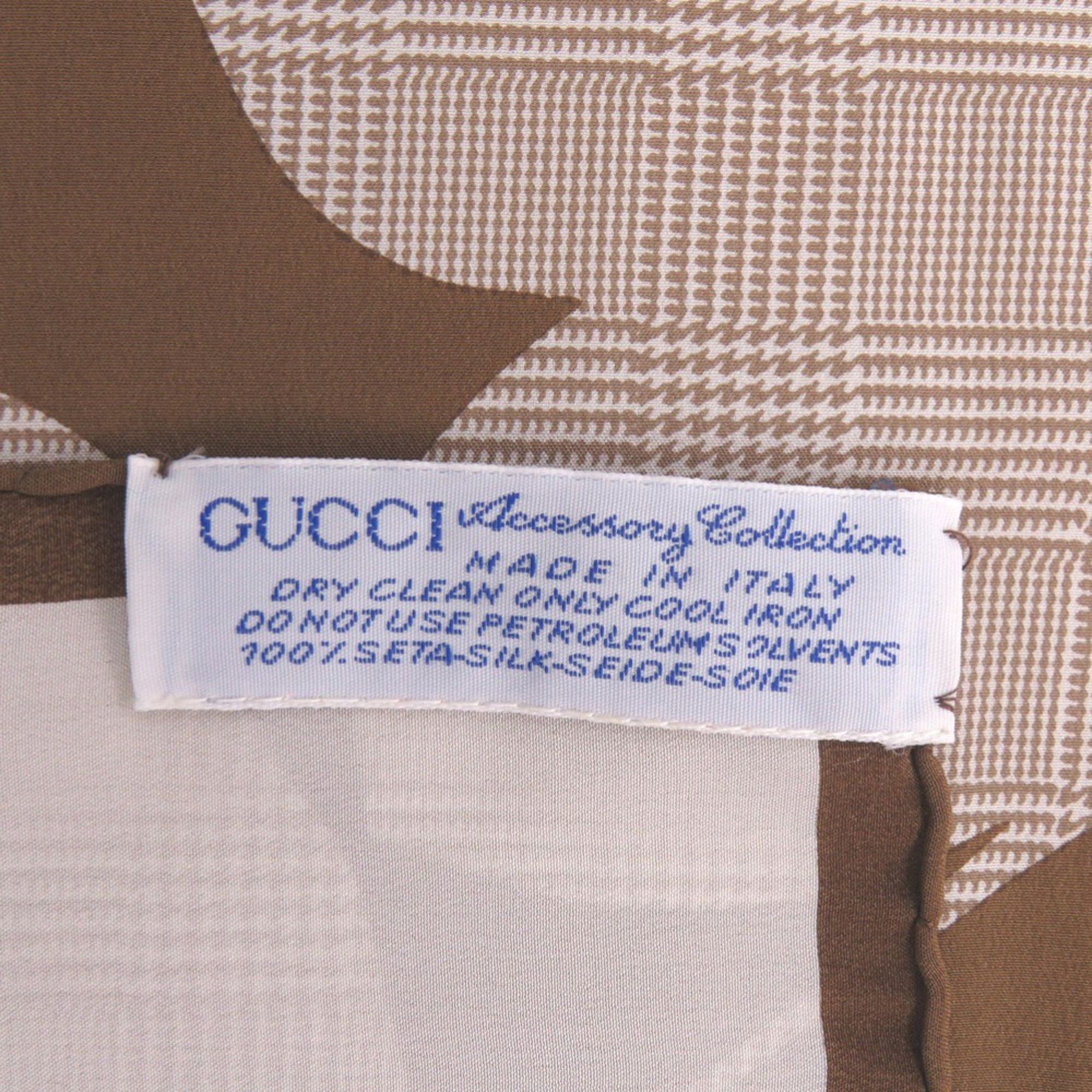 Gucci Excellent condition Gucci floral print belt scarf muffler in silk, brown, blue, and white. 1668GUCCI Size ONE SIZE - 5 Thumbnail