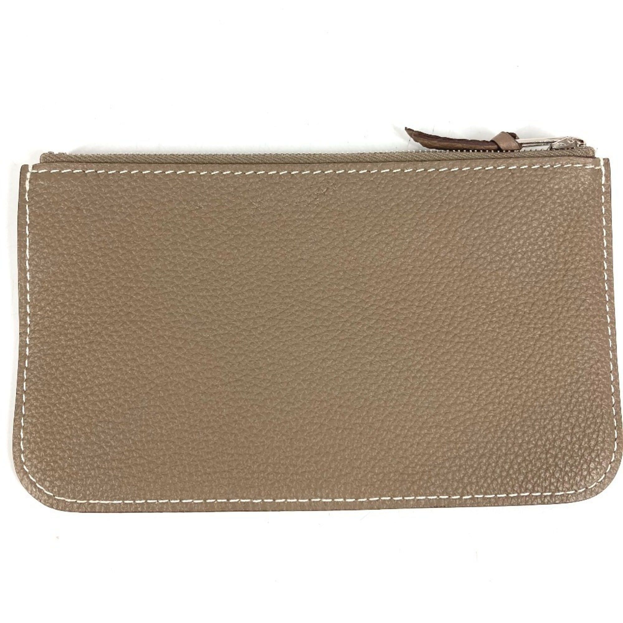Hermes HERMES Dogon Duo GM Wallet, Long Togo Leather, Men's/Women's, Etoupe Gray Size ONE SIZE - 7 Thumbnail