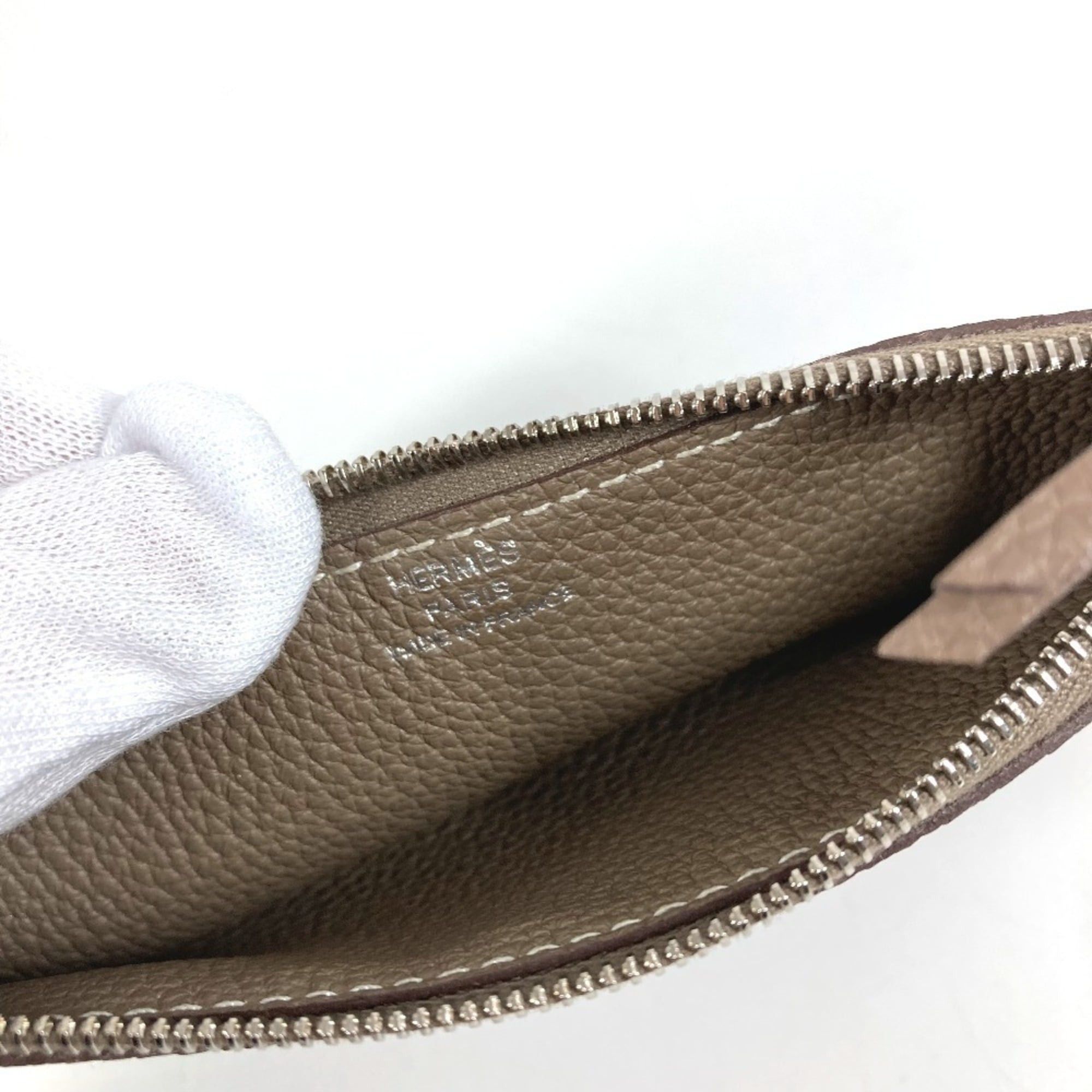 Hermes HERMES Dogon Duo GM Wallet, Long Togo Leather, Men's/Women's, Etoupe Gray Size ONE SIZE - 11 Thumbnail