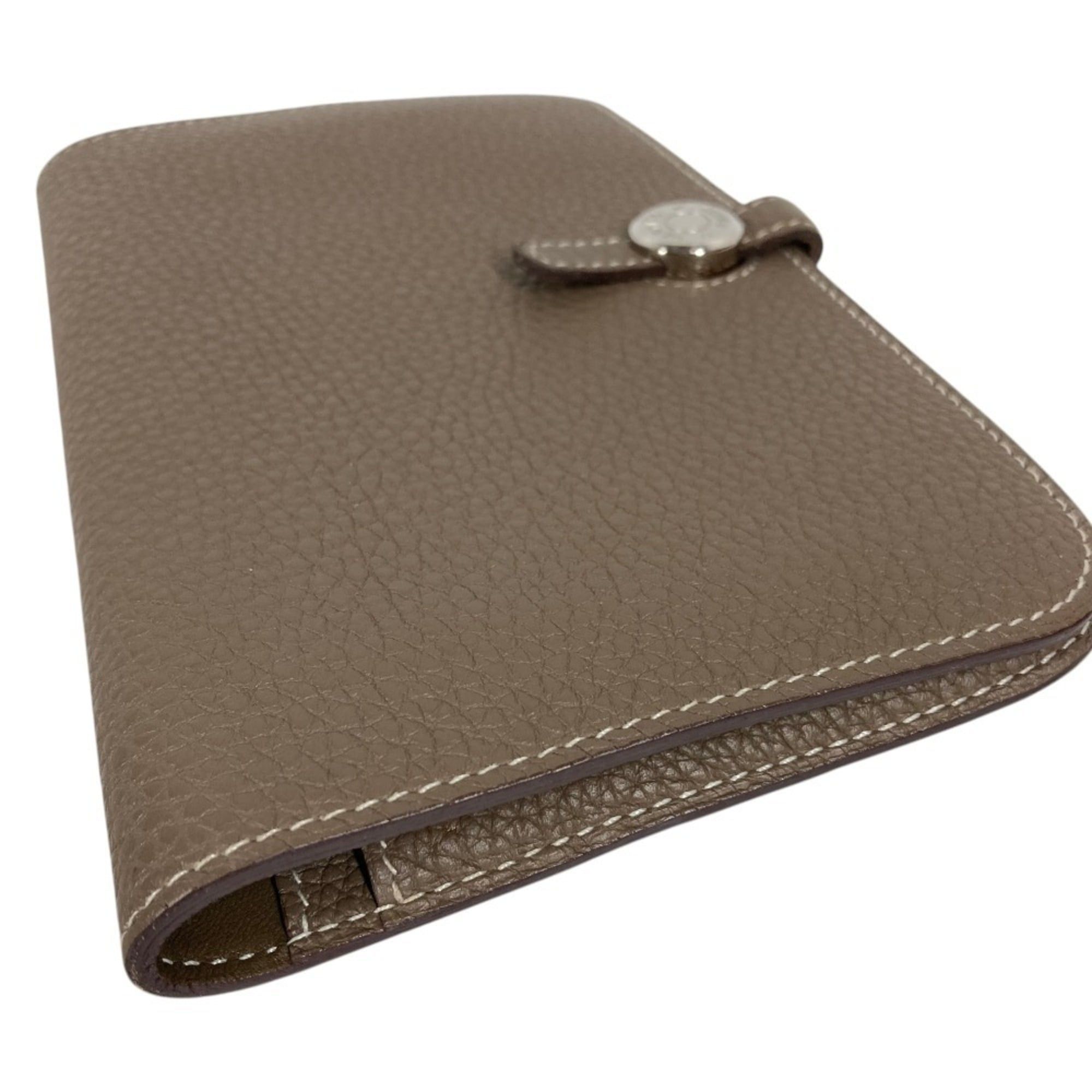 Hermes HERMES Dogon Duo GM Wallet, Long Togo Leather, Men's/Women's, Etoupe Gray Size ONE SIZE - 2 Thumbnail