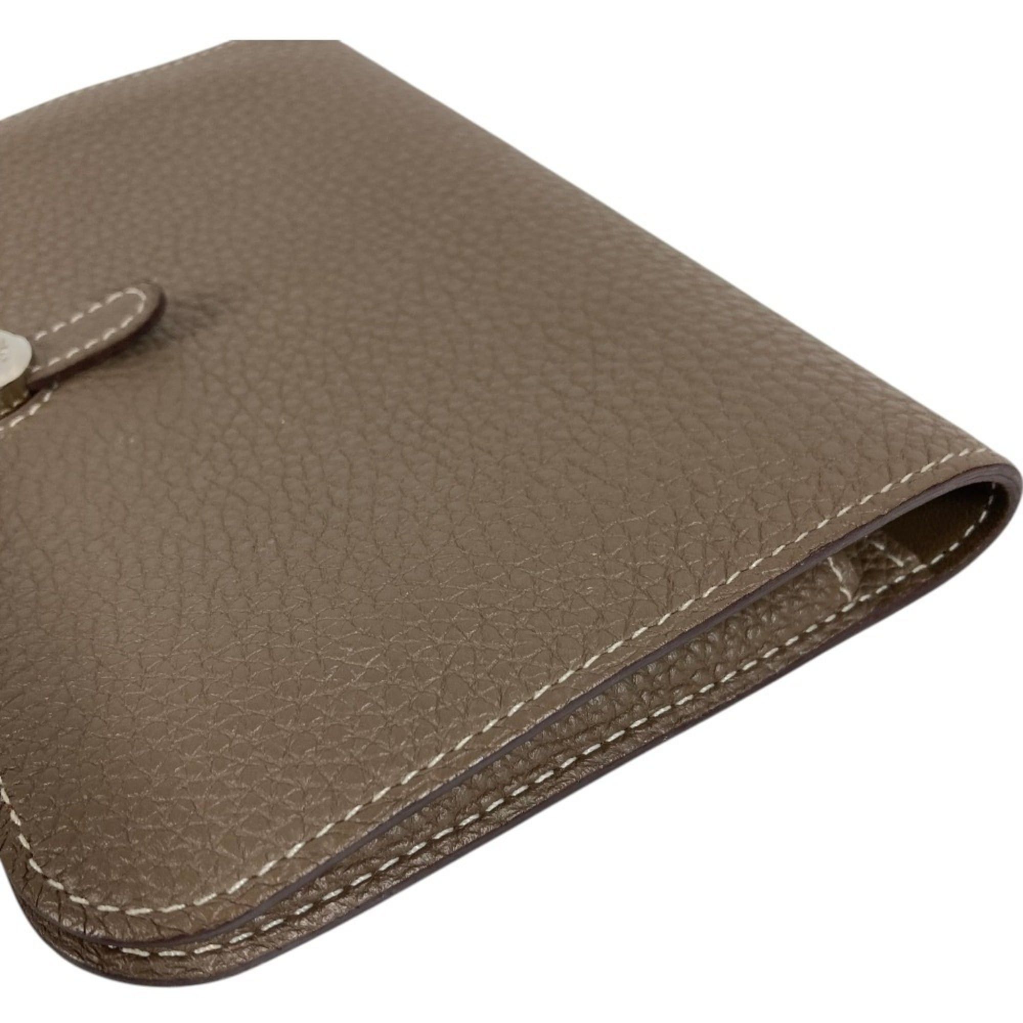 Hermes HERMES Dogon Duo GM Wallet, Long Togo Leather, Men's/Women's, Etoupe Gray Size ONE SIZE - 4 Thumbnail