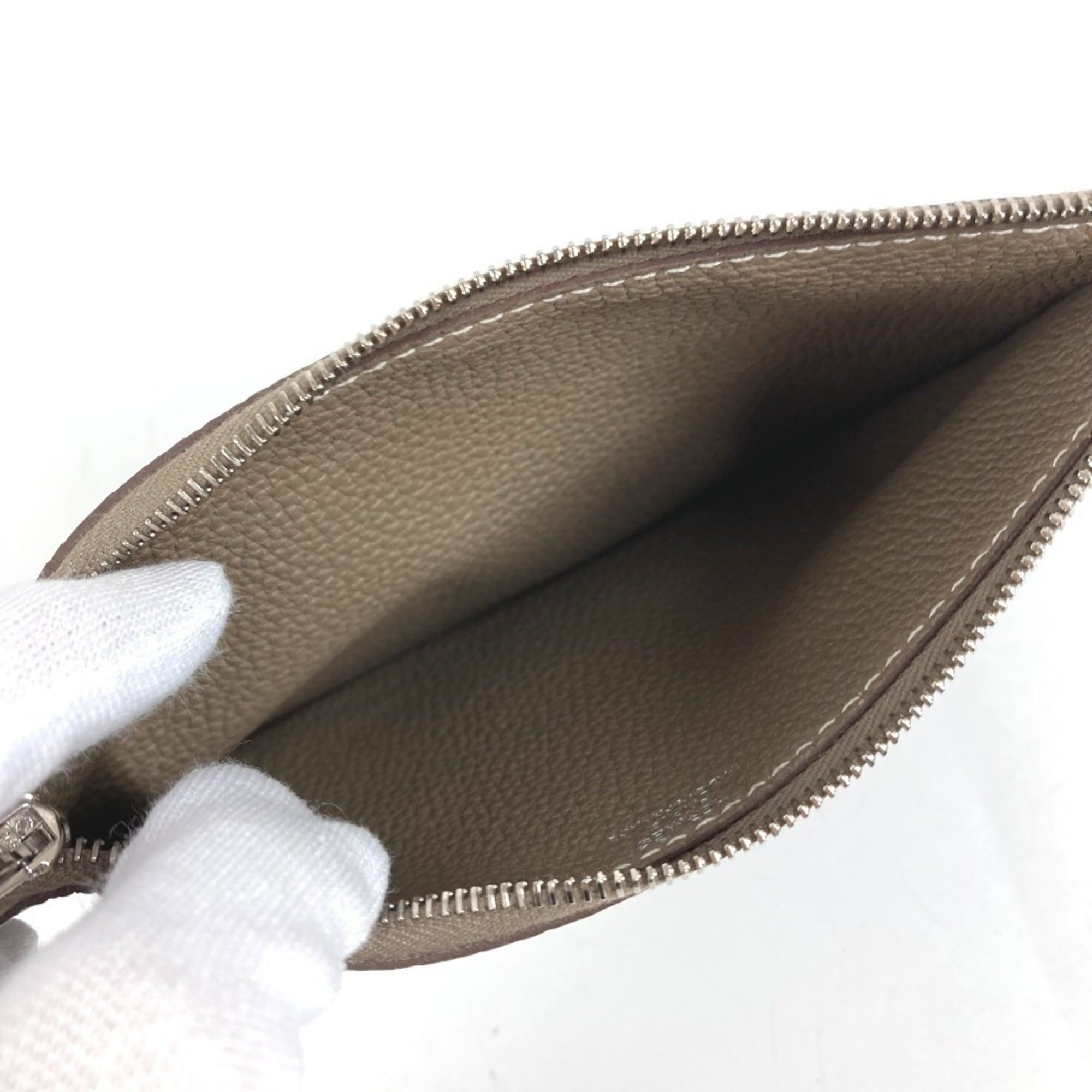 Hermes HERMES Dogon Duo GM Wallet, Long Togo Leather, Men's/Women's, Etoupe Gray Size ONE SIZE - 10 Thumbnail