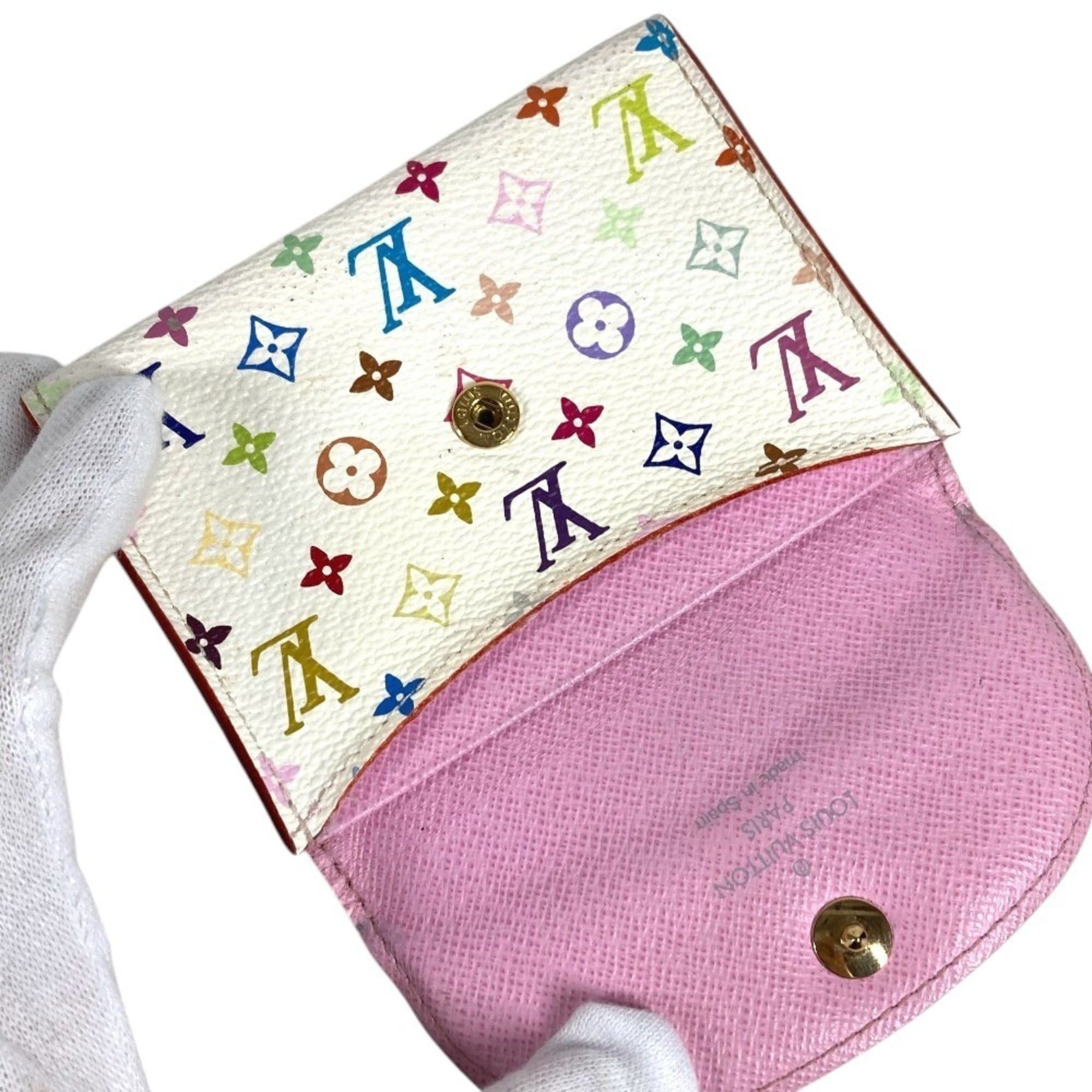 Louis Vuitton LOUIS VUITTON M66560 Monogram Multicolor Enveloppe Carte de Visite Business Card Holder Pass Case Holder/Card Canvas Women's Blanc White Size ONE SIZE - 7 Thumbnail