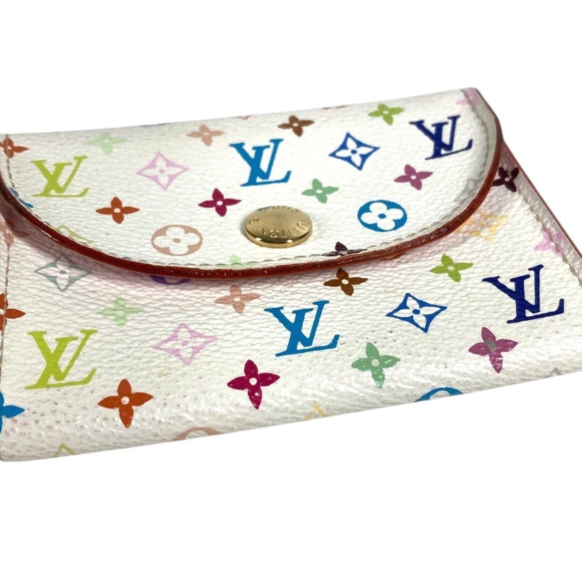 Louis Vuitton LOUIS VUITTON M66560 Monogram Multicolor Enveloppe Carte de Visite Business Card Holder Pass Case Holder/Card Canvas Women's Blanc White Size ONE SIZE - 4 Thumbnail