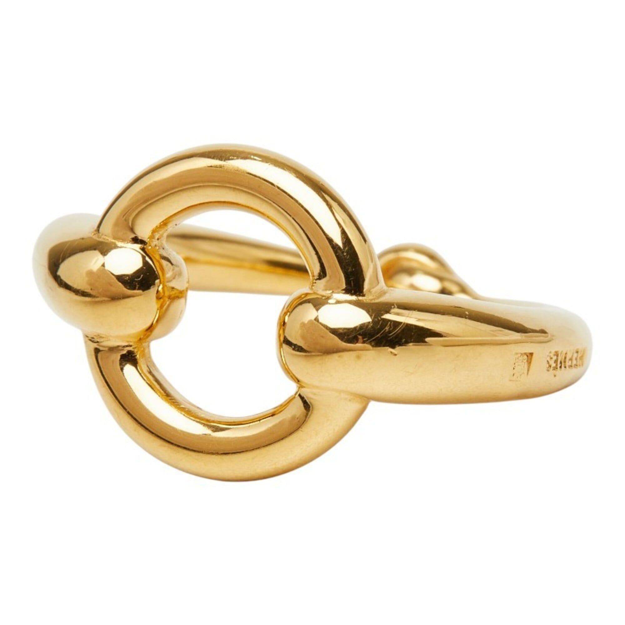 Hermes Hermes Moi Scarf Muffler Ring Gold Plated Women's HERMES Size ONE SIZE - 3 Thumbnail