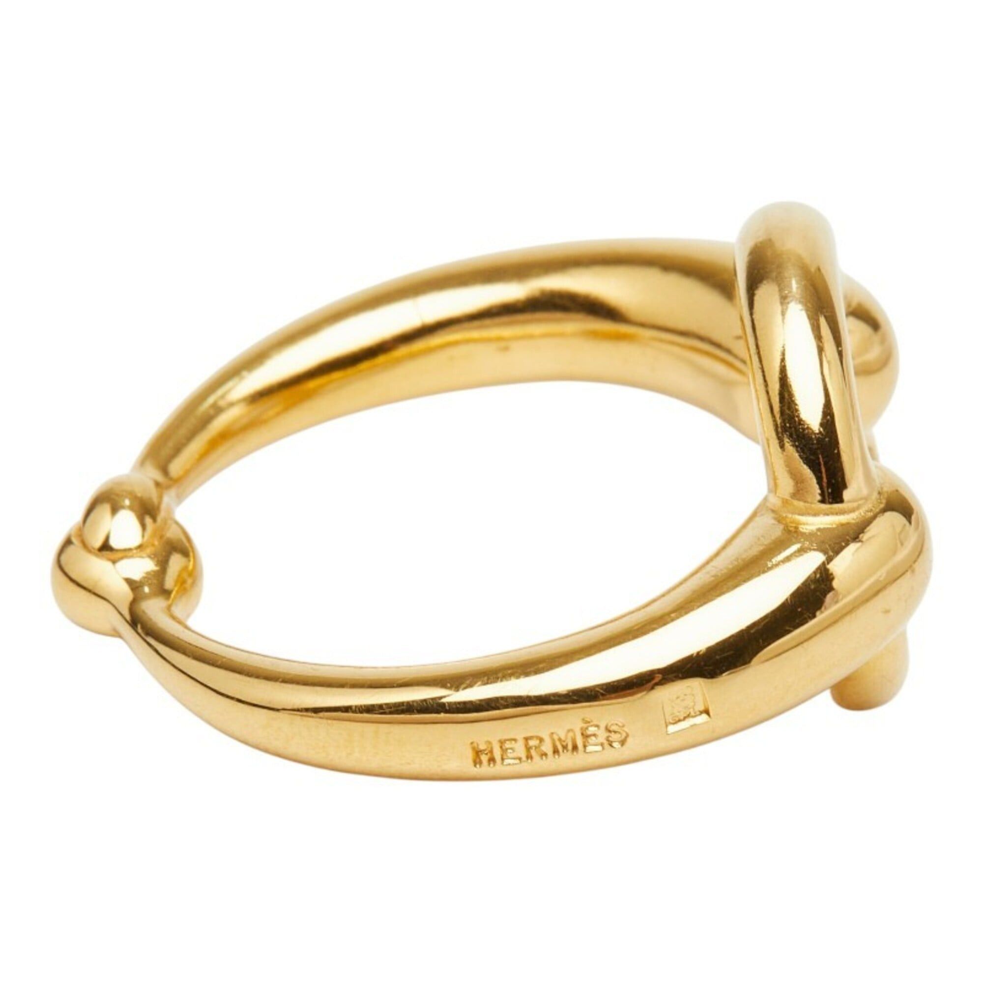 Hermes Hermes Moi Scarf Muffler Ring Gold Plated Women's HERMES Size ONE SIZE - 4 Thumbnail