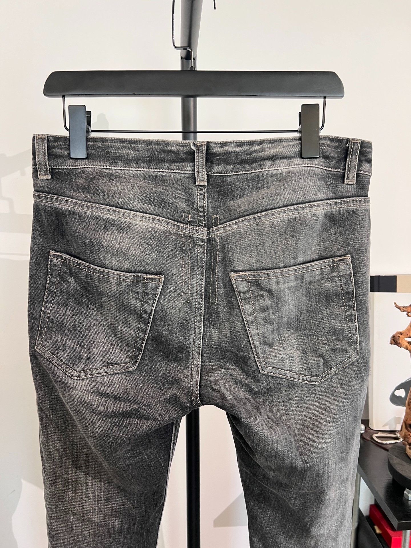 Rick Owens Drkshdw Rick Owens Drkshdw Washed Distressed Cropped Jeans 31 Size US 31 - 4 Thumbnail