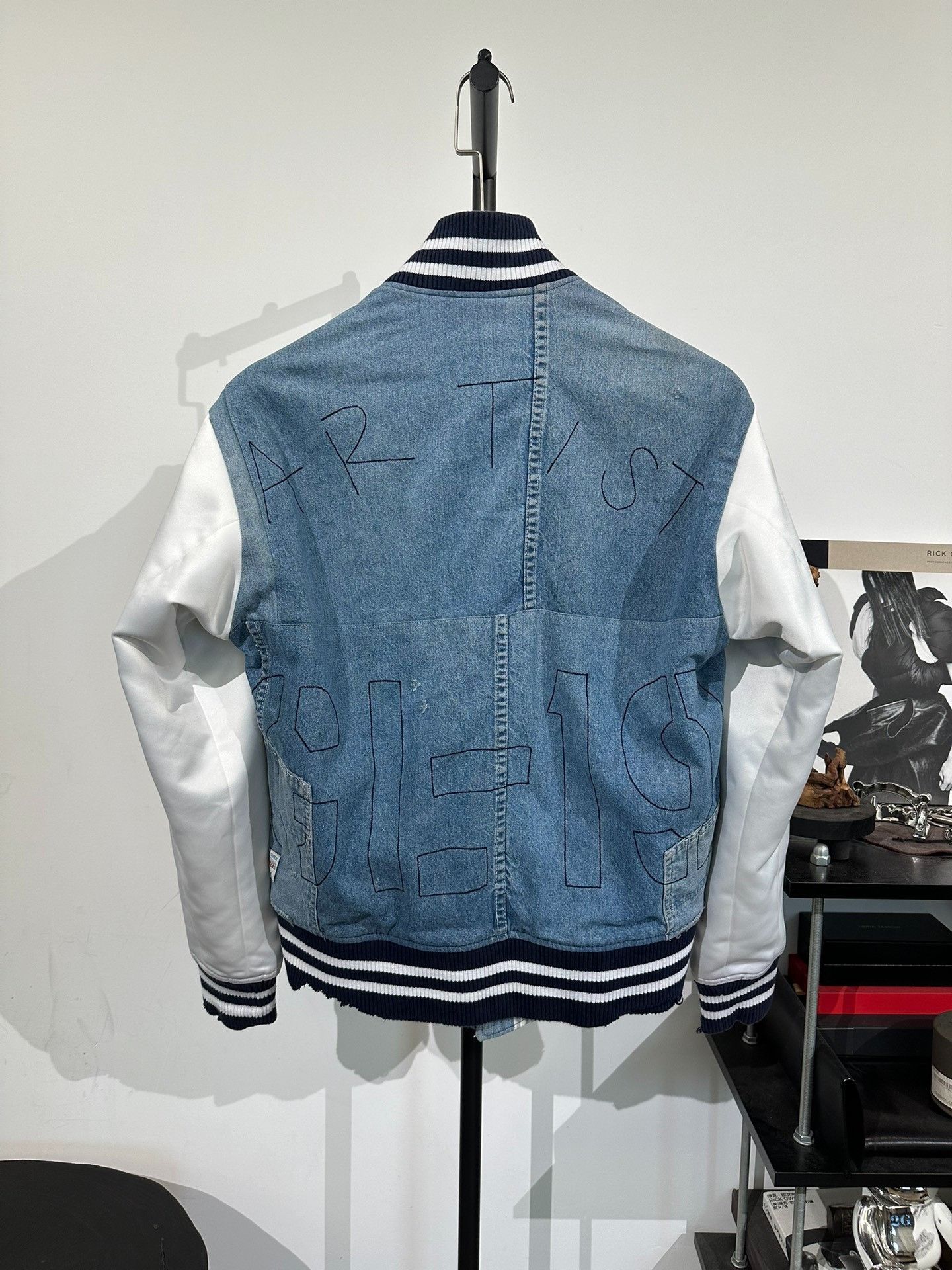 Greg Lauren Greg Lauren Silk Patchwork Baseball Jacket Size US M / EU 48-50 / 2 - 2 Thumbnail