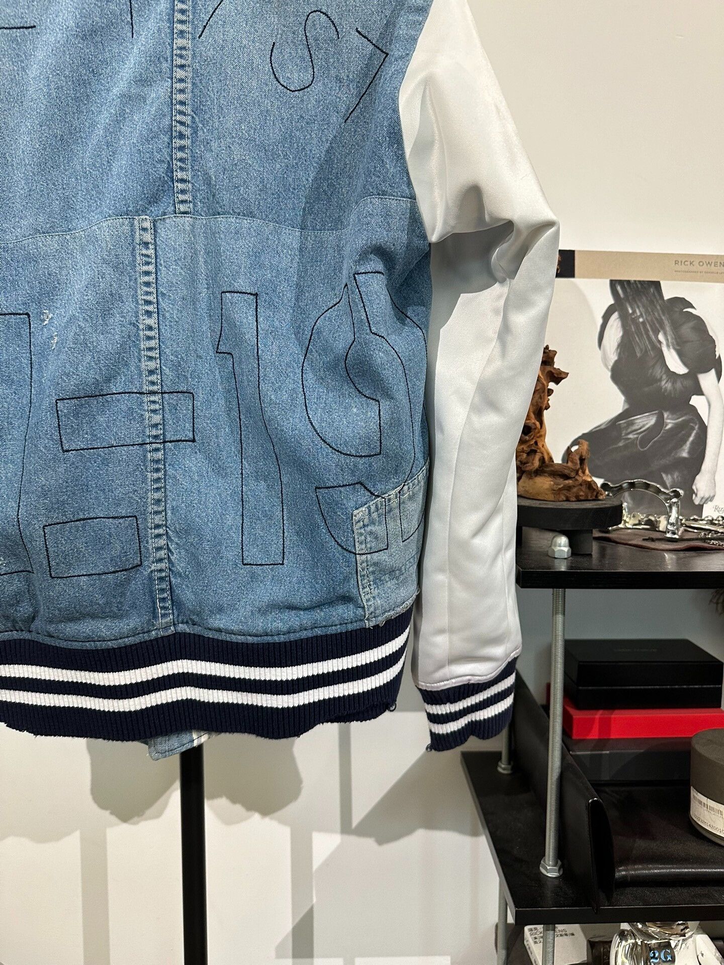 Greg Lauren Greg Lauren Silk Patchwork Baseball Jacket Size US M / EU 48-50 / 2 - 6 Thumbnail