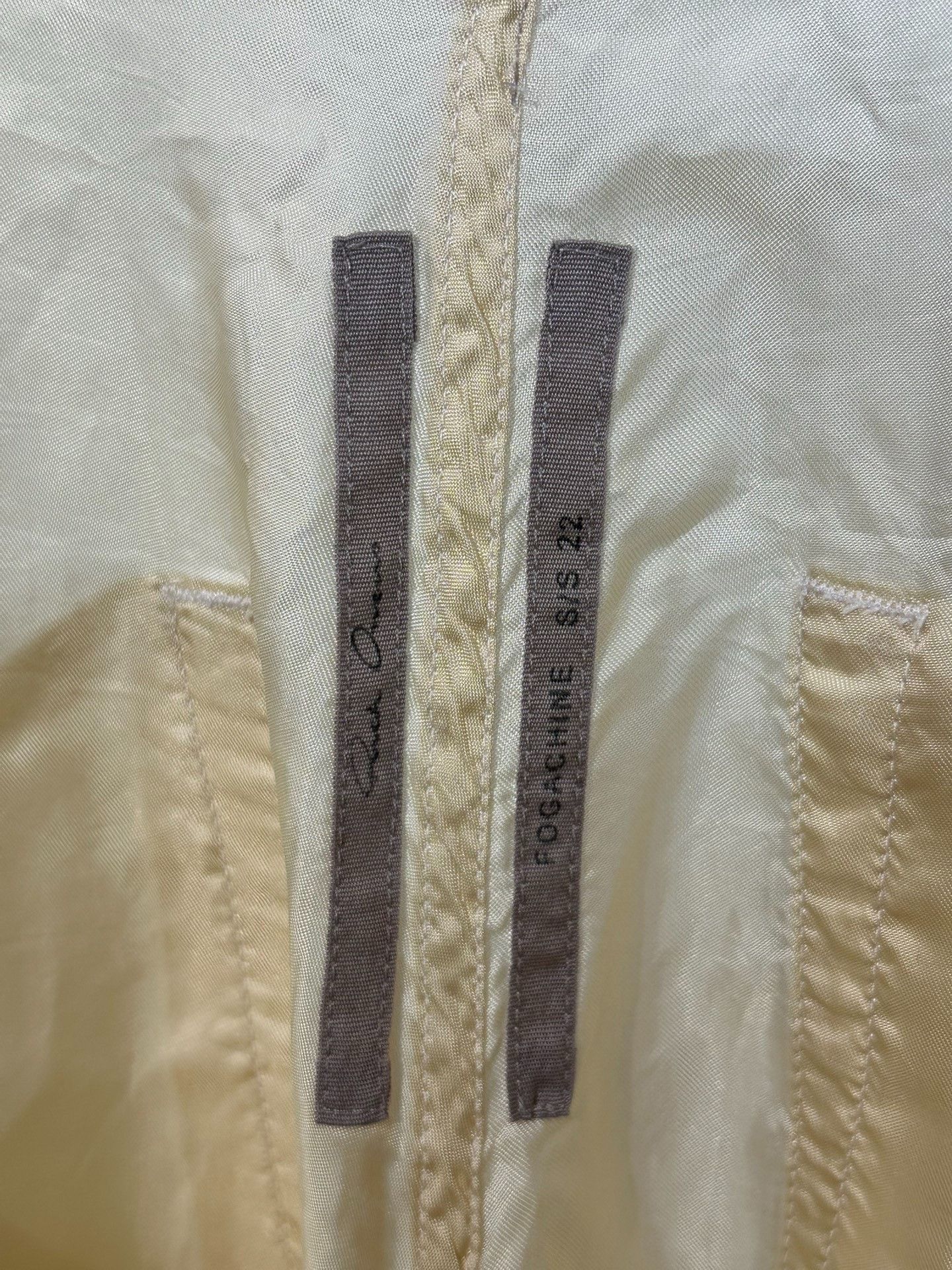 Rick Owens Rick Owens Beige Silk Satin Wide-Leg Pants Size US 29 - 8 Thumbnail