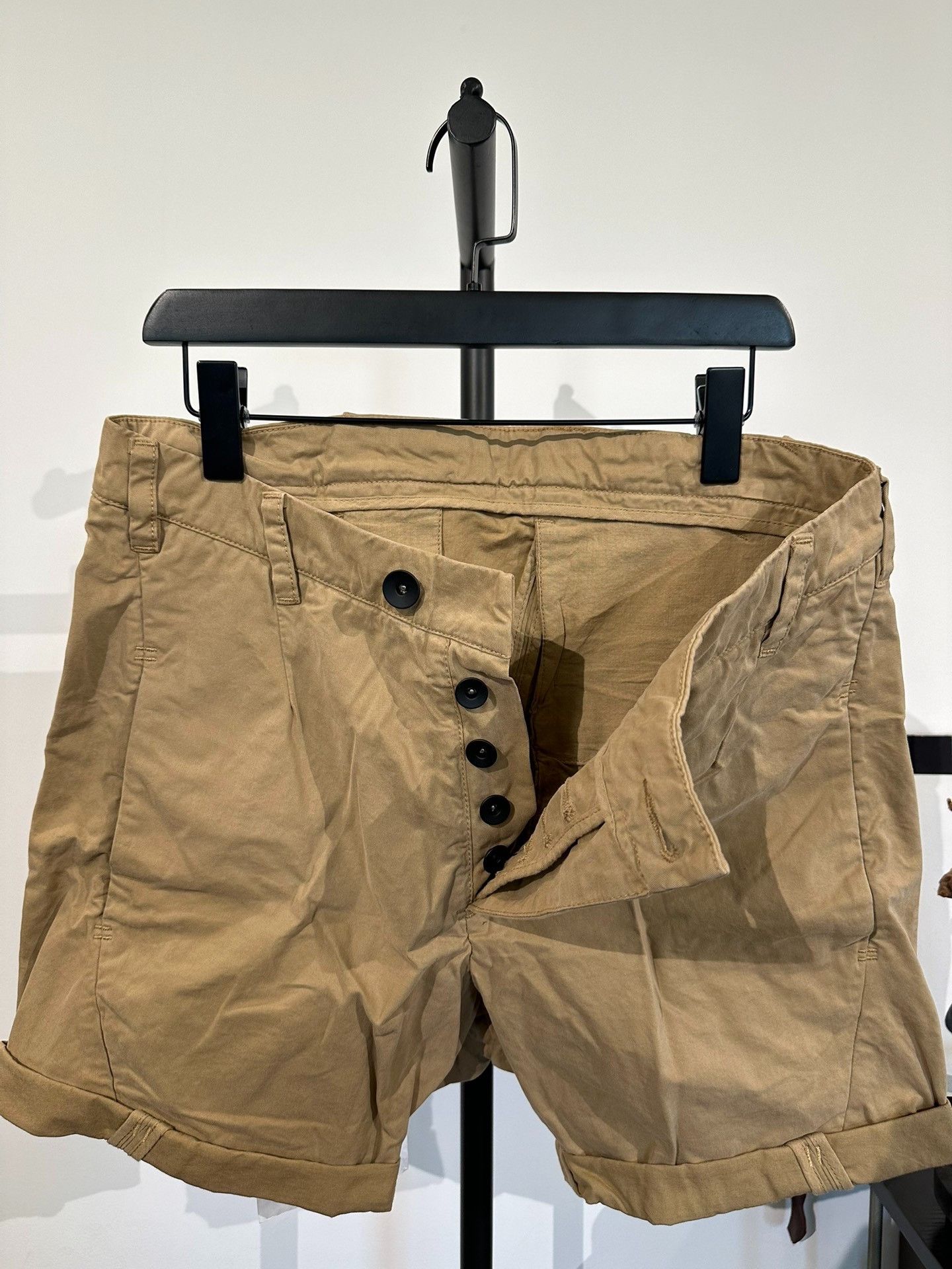 11 By Boris Bidjan Saberi Boris Bidjan Saberi 11by bbs P5 Beige Twill Shorts Size US 28 / EU 44 - 3 Thumbnail