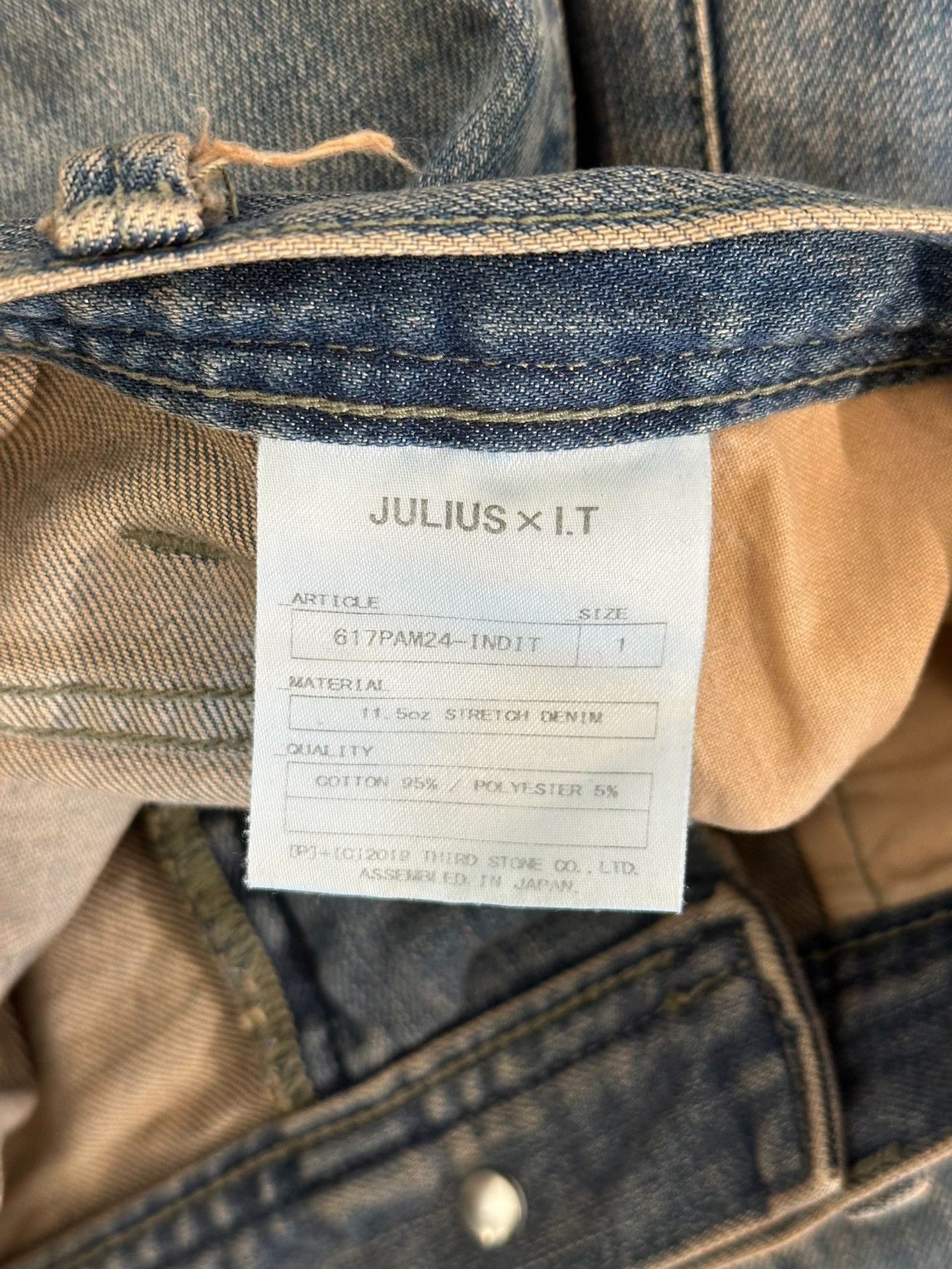 Julius Julius_7 Double Knee Distressed Washed Jeans Size US 34 / EU 50 - 6 Thumbnail