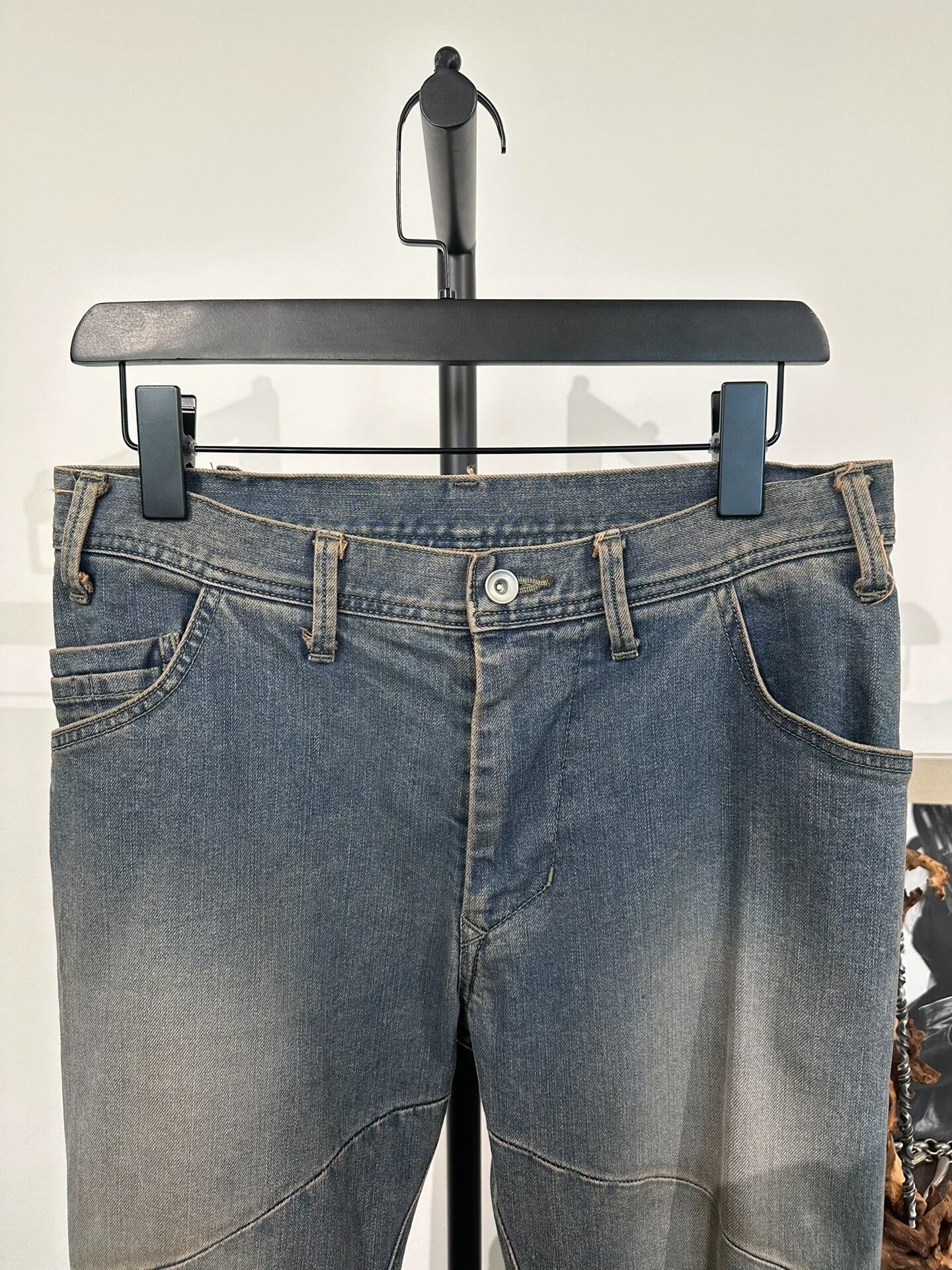 Julius Julius_7 Double Knee Distressed Washed Jeans Size US 34 / EU 50 - 8 Thumbnail