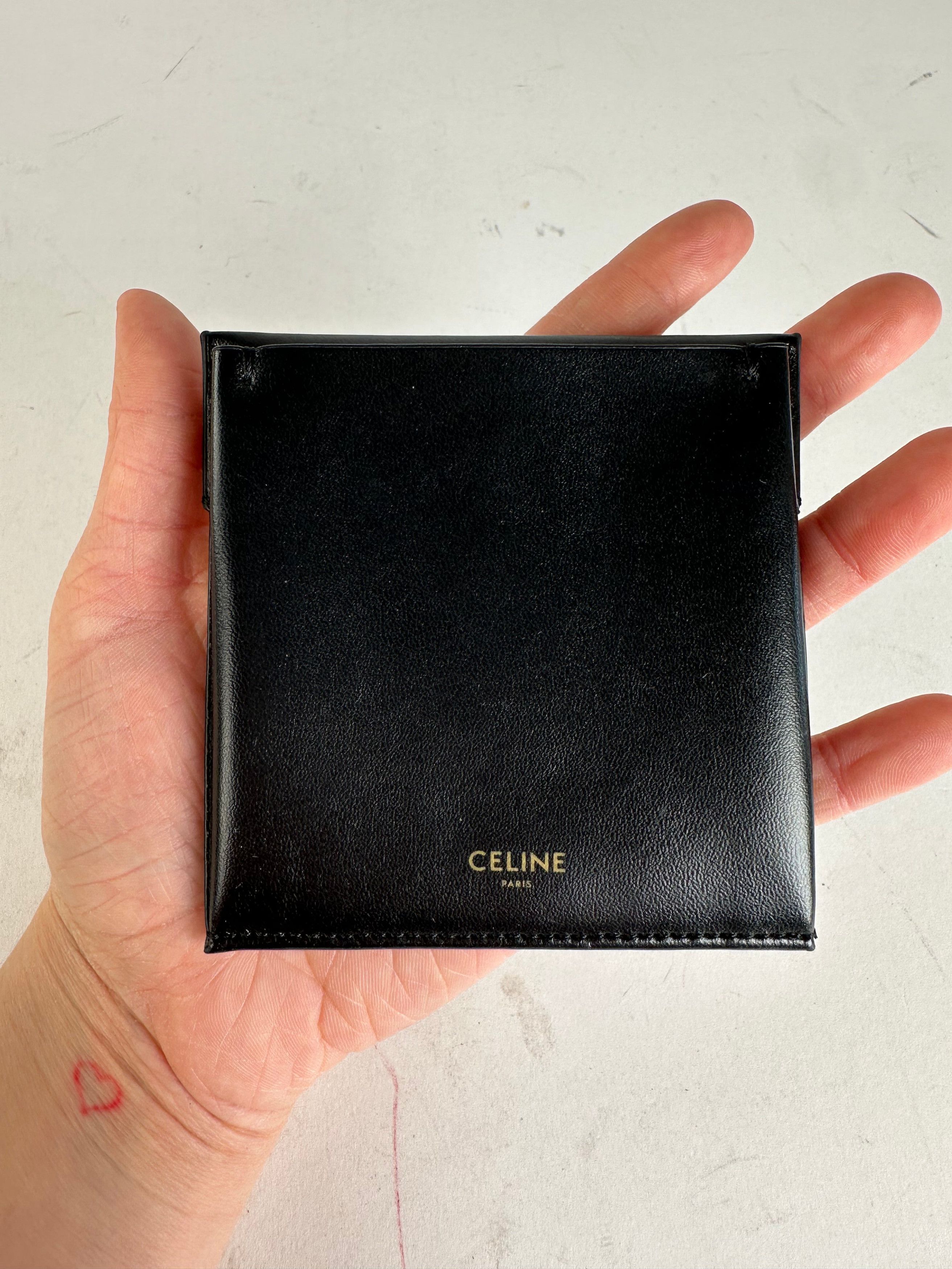 Celine Leather Flat Pouch Black Size ONE SIZE - 4 Thumbnail