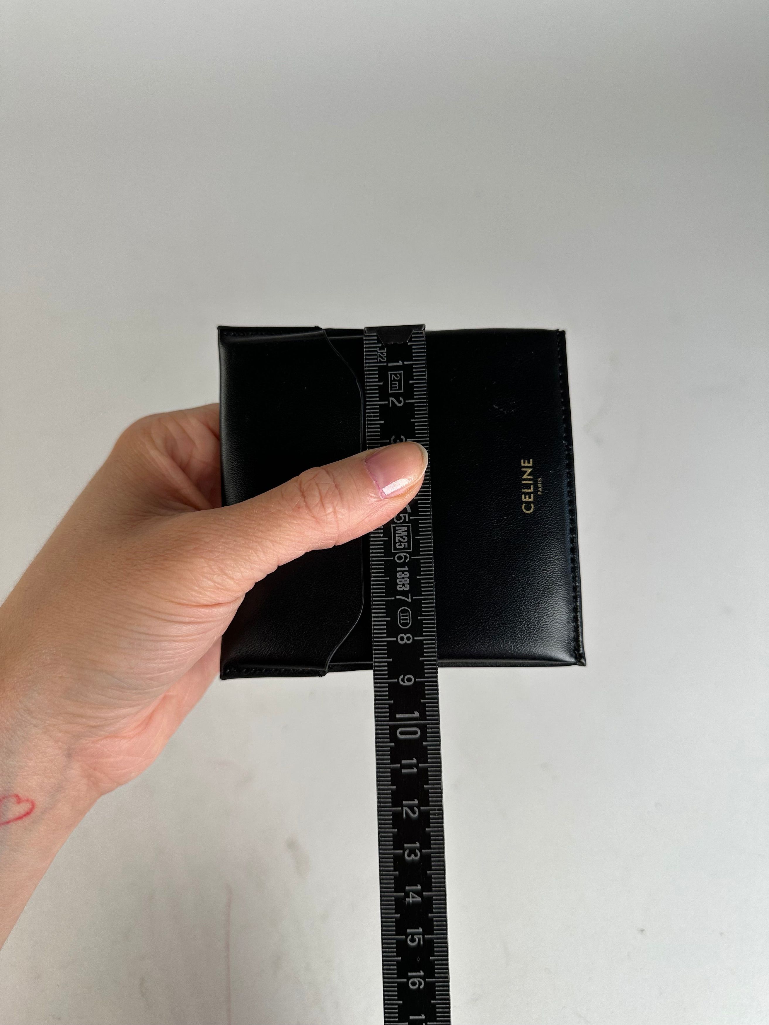 Celine Leather Flat Pouch Black Size ONE SIZE - 8 Thumbnail