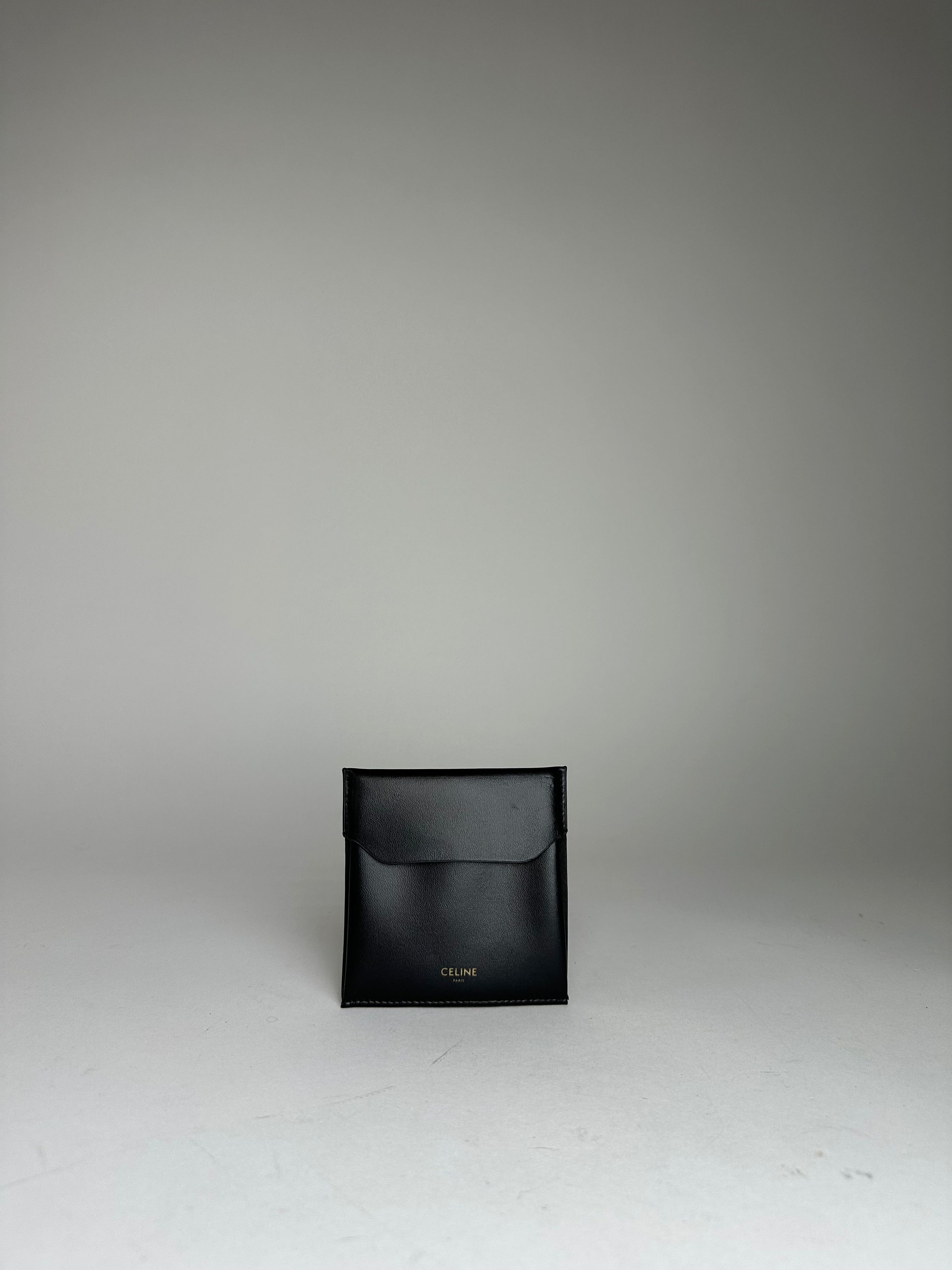 Celine Leather Flat Pouch Black Size ONE SIZE - 10 Thumbnail