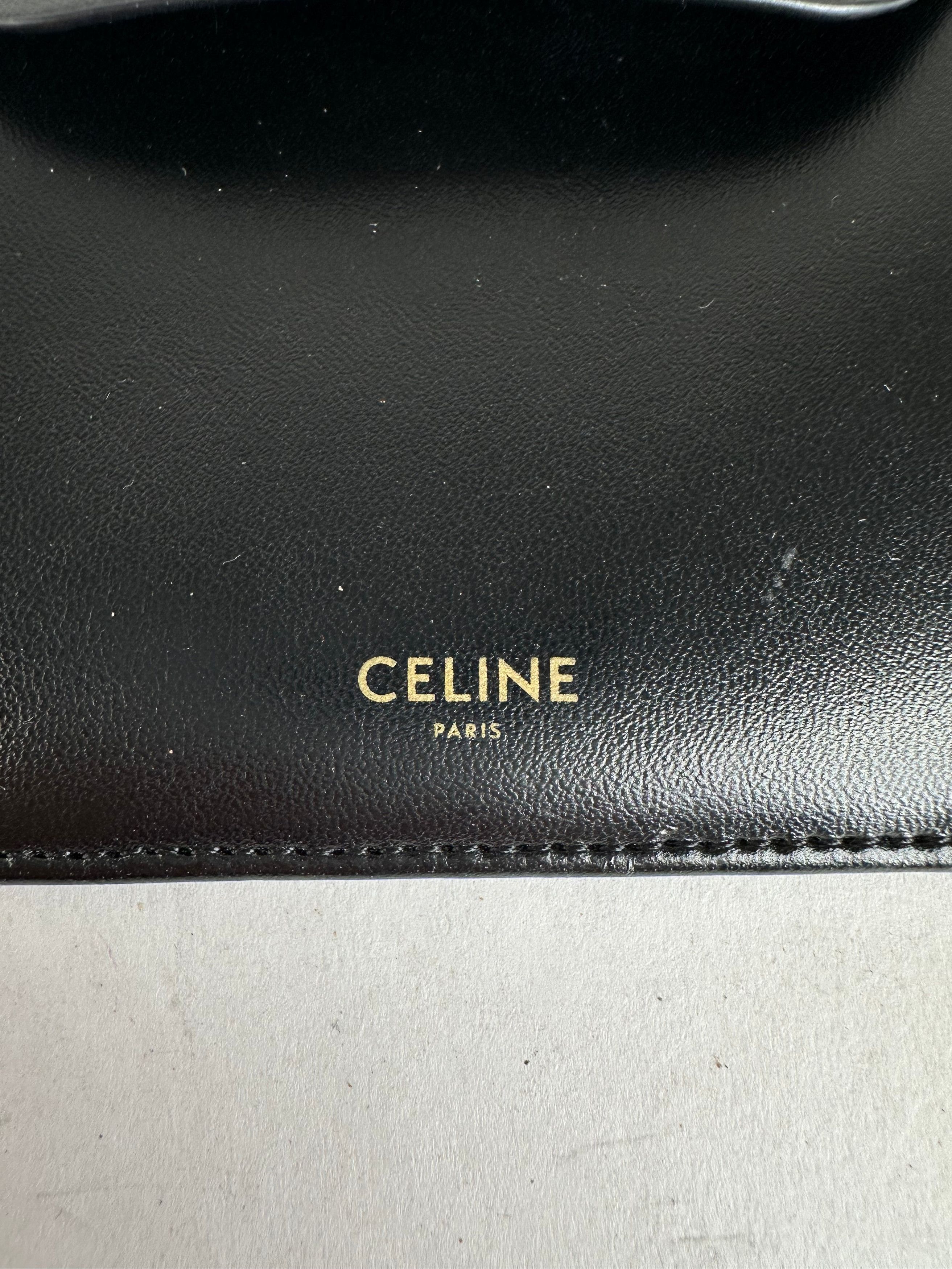 Celine Leather Flat Pouch Black Size ONE SIZE - 6 Thumbnail