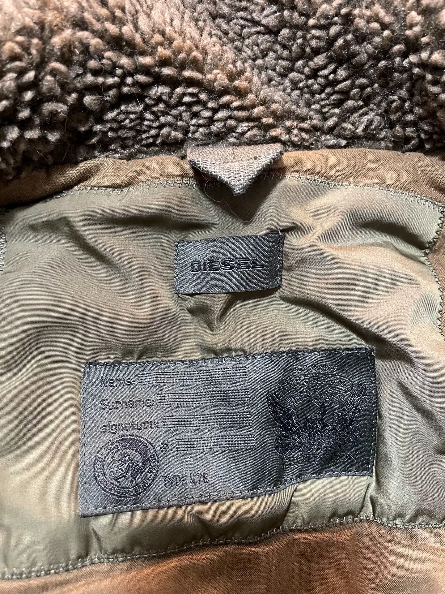 Diesel Diesel Blue Fur Collar Military Coat Size US L / EU 52-54 / 3 - 3 Thumbnail