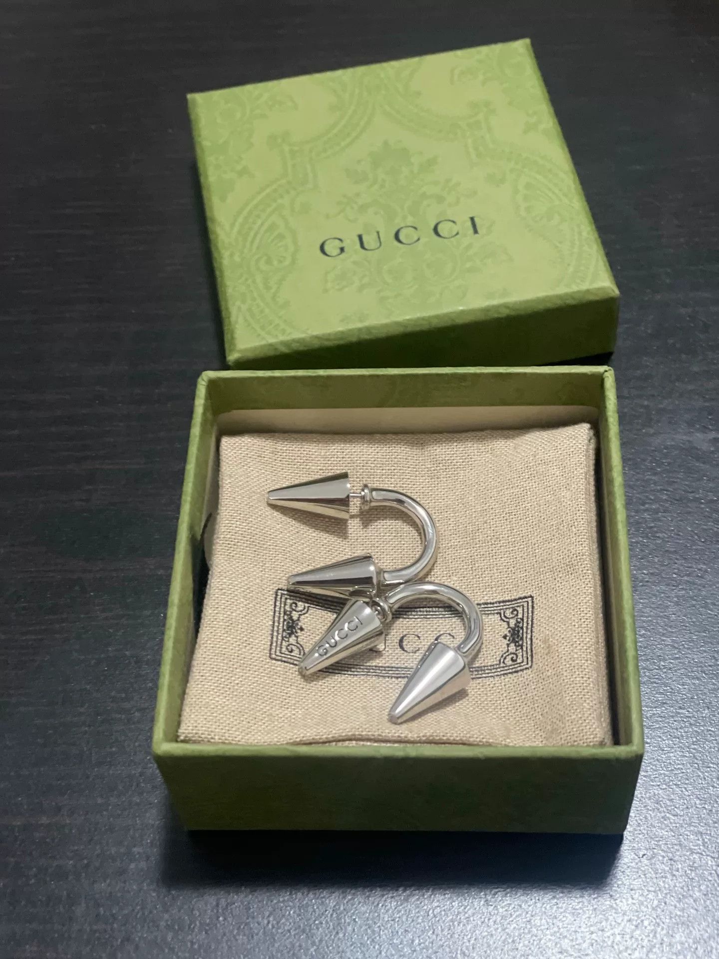 Gucci Gucci Punk Double Spiked Earrings Size ONE SIZE - 3 Thumbnail