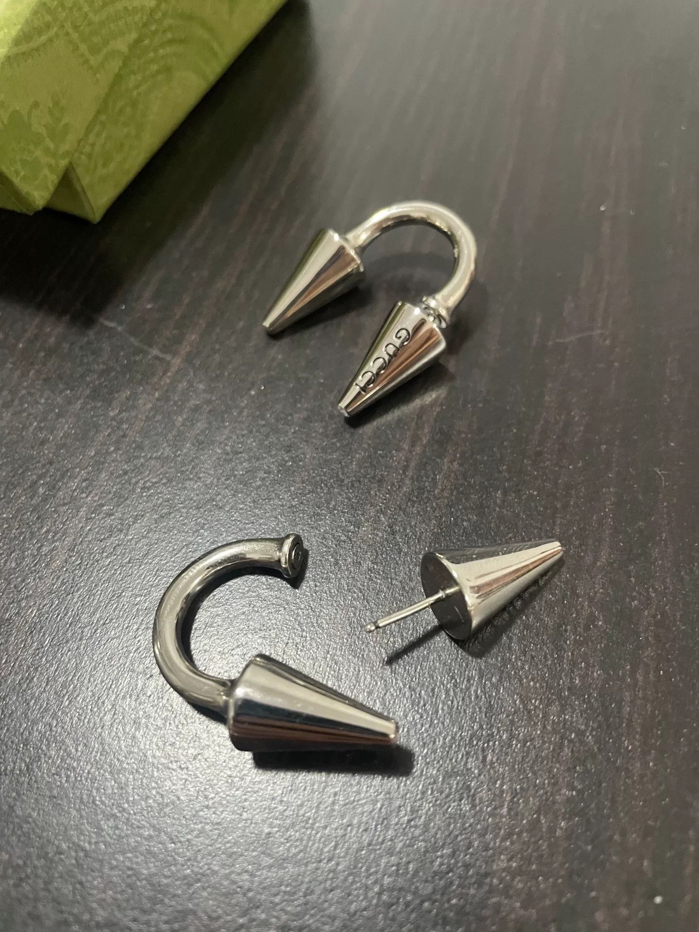 Gucci Gucci Punk Double Spiked Earrings Size ONE SIZE - 2 Thumbnail